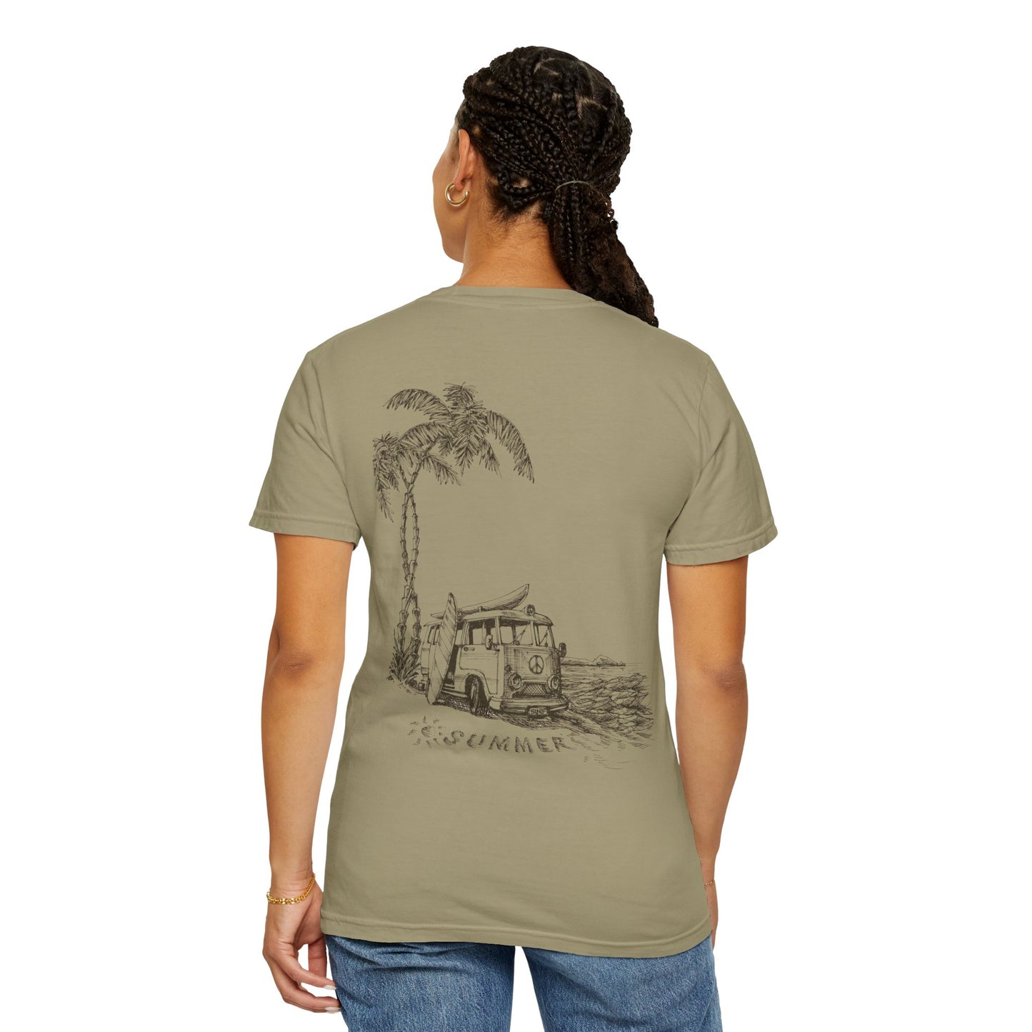 Vector Icon Surf Style Unisex Tshirt - Surf Bus Surf Graphic