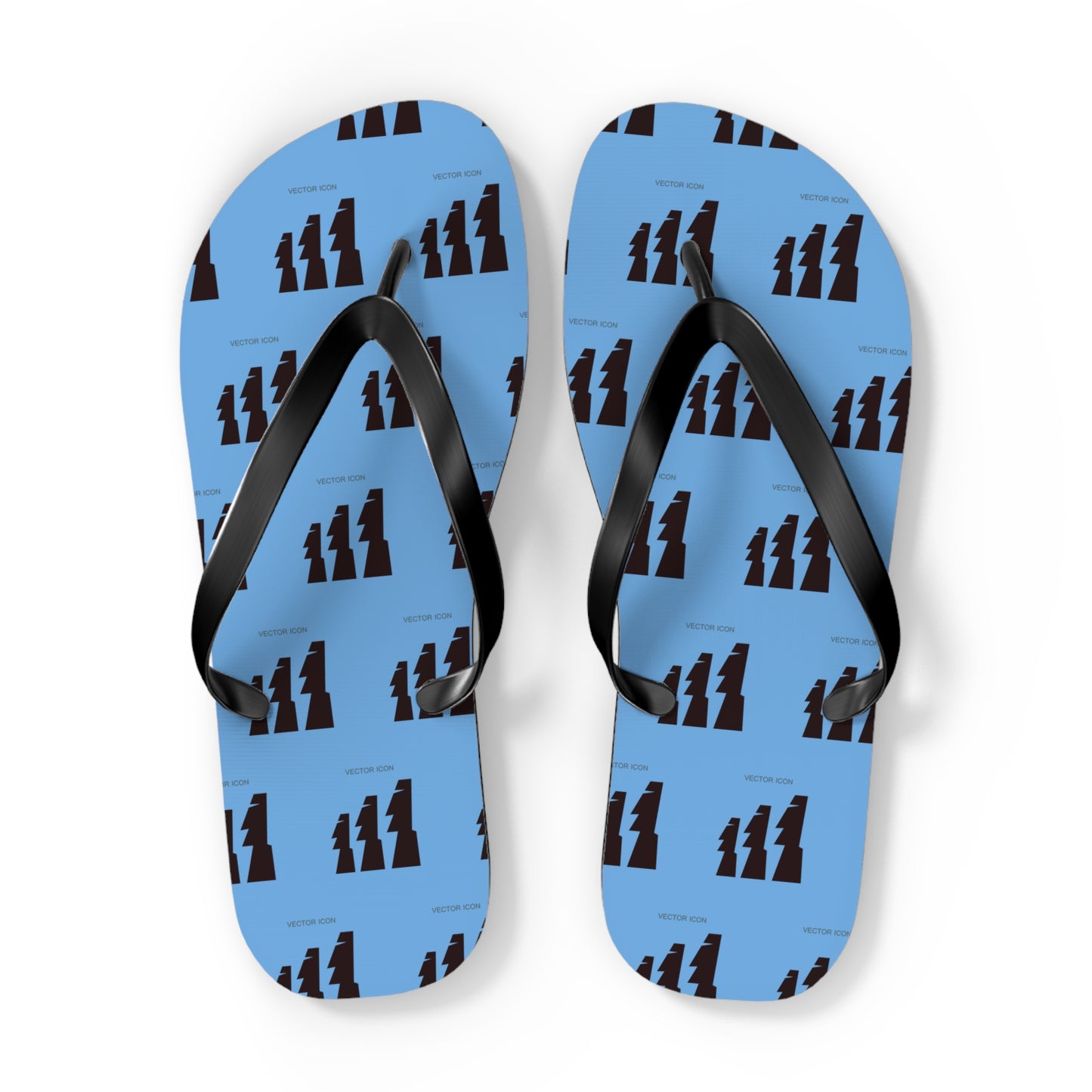 Vector Icon Flip Flops - Casual Surf Footwear for Beach Days & Vacations