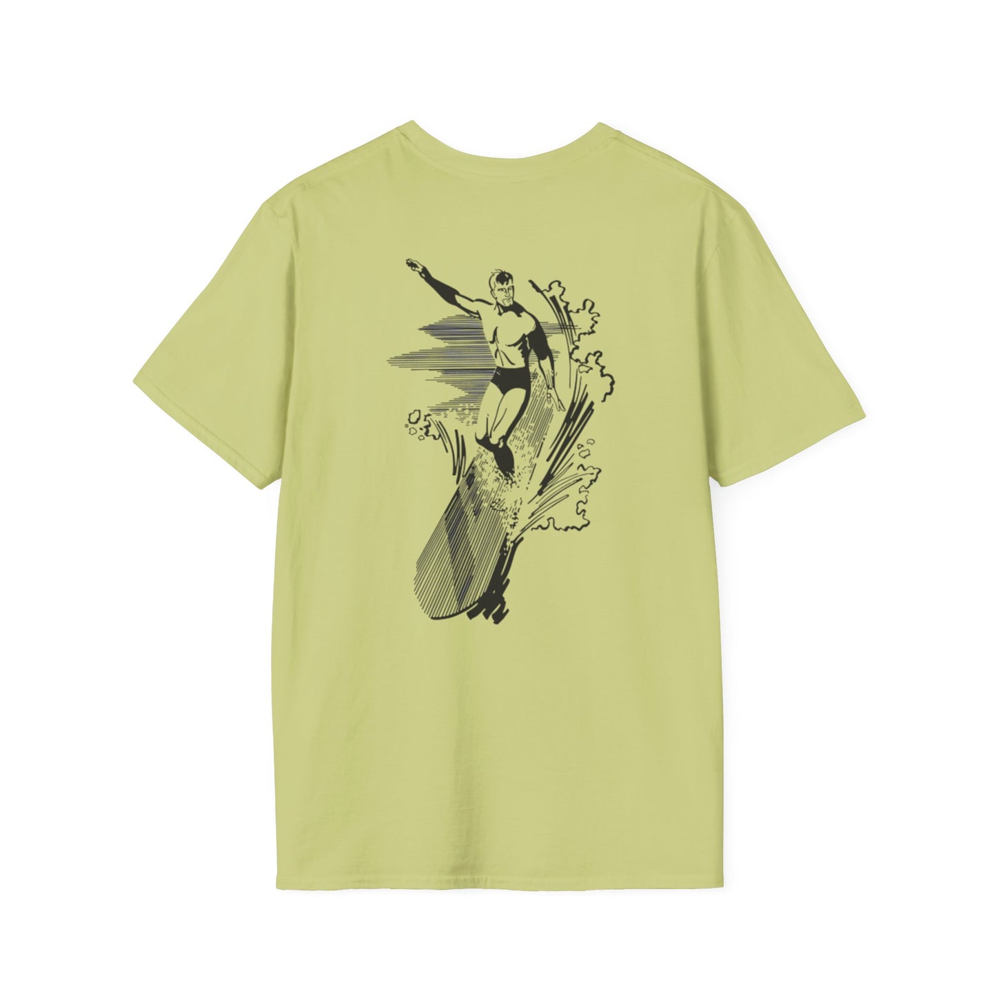 Vector Icon Surfing Unisex Softstyle T-Shirt - Casual Surf Fashion