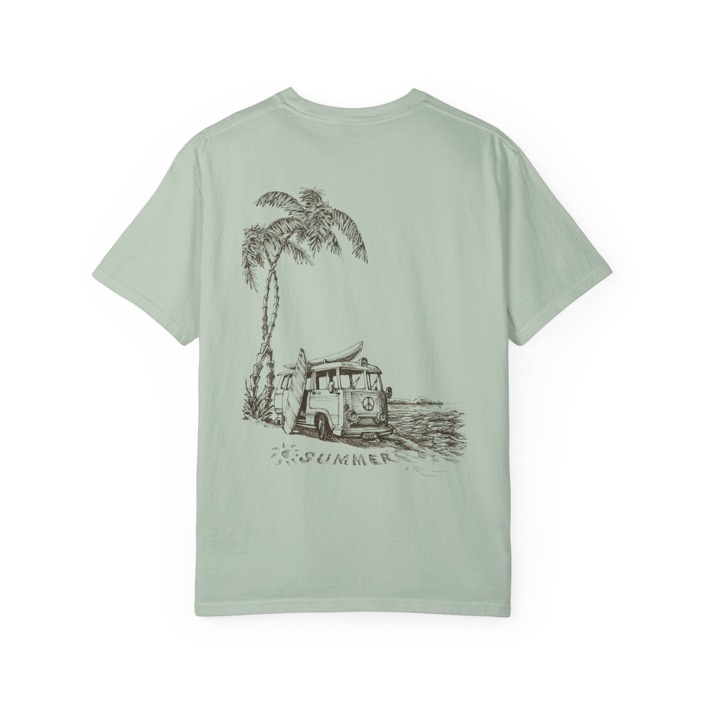 Vector Icon Surf Style Unisex Tshirt - Surf Bus Surf Graphic