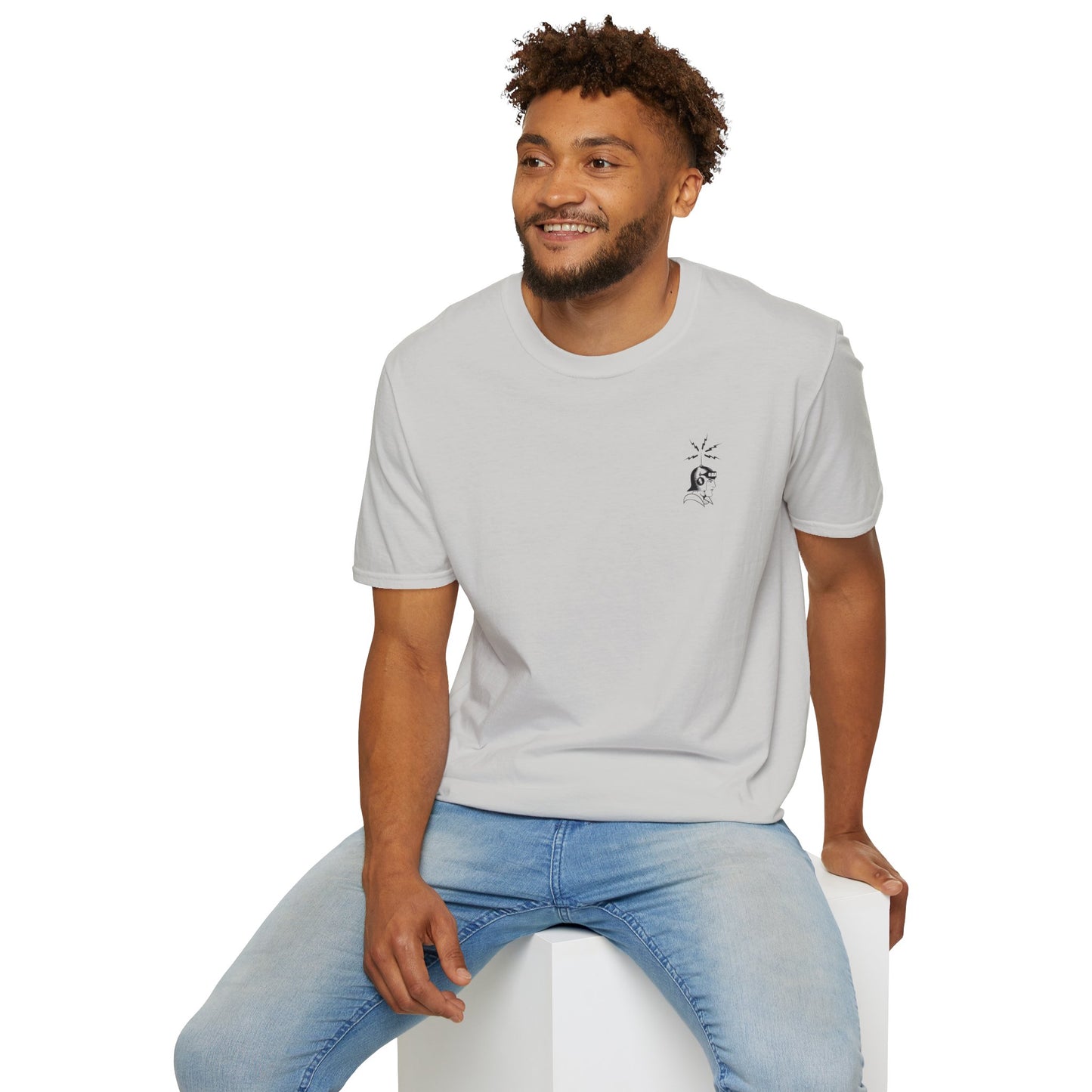 Cosmic Surfer Unisex Softstyle T-Shirt - Celestial Design for Surf Enthusiasts