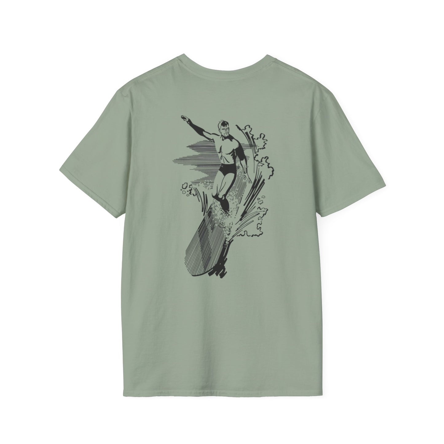 Vector Icon Surfing Unisex Softstyle T-Shirt - Casual Surf Fashion