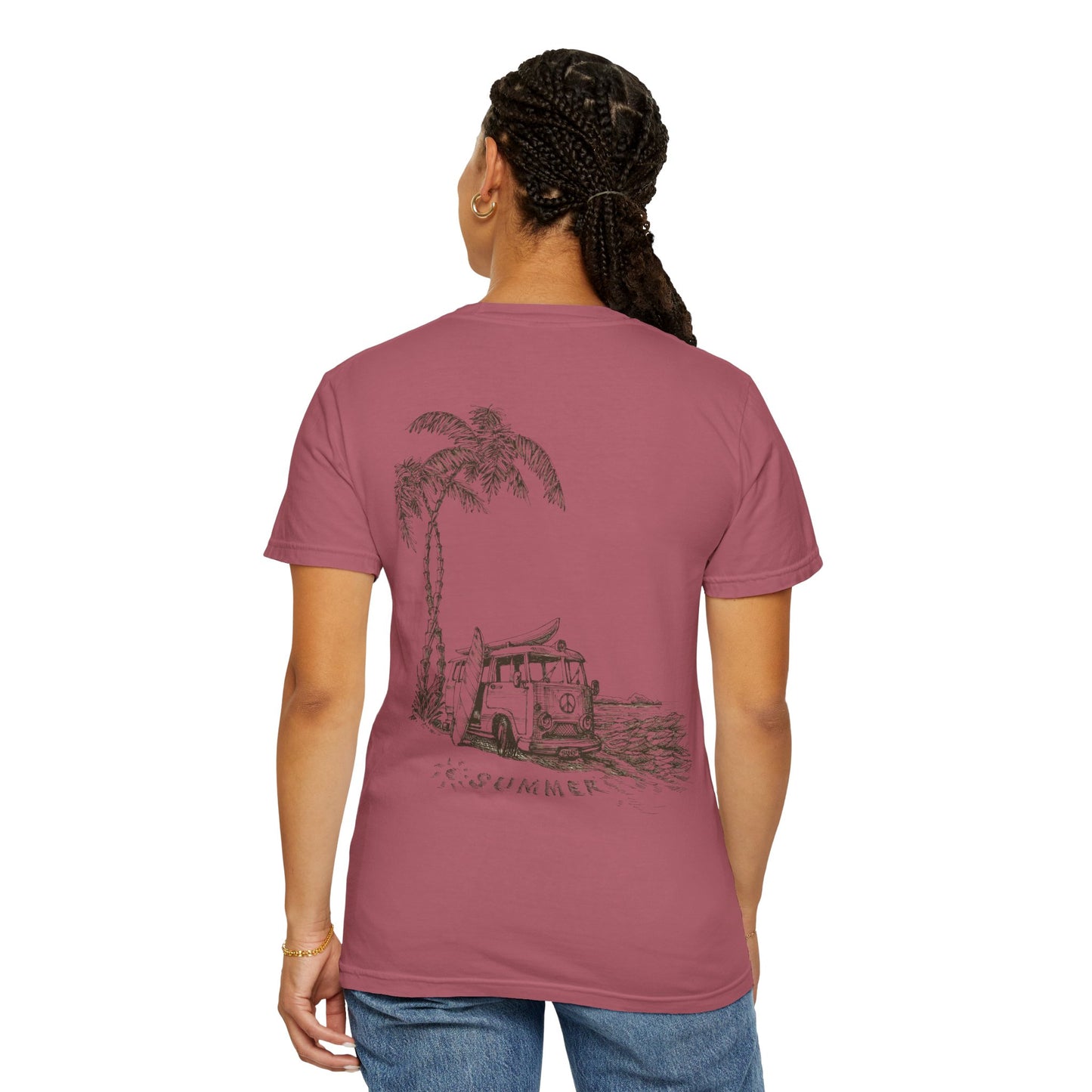 Vector Icon Surf Style Unisex Tshirt - Surf Bus Surf Graphic