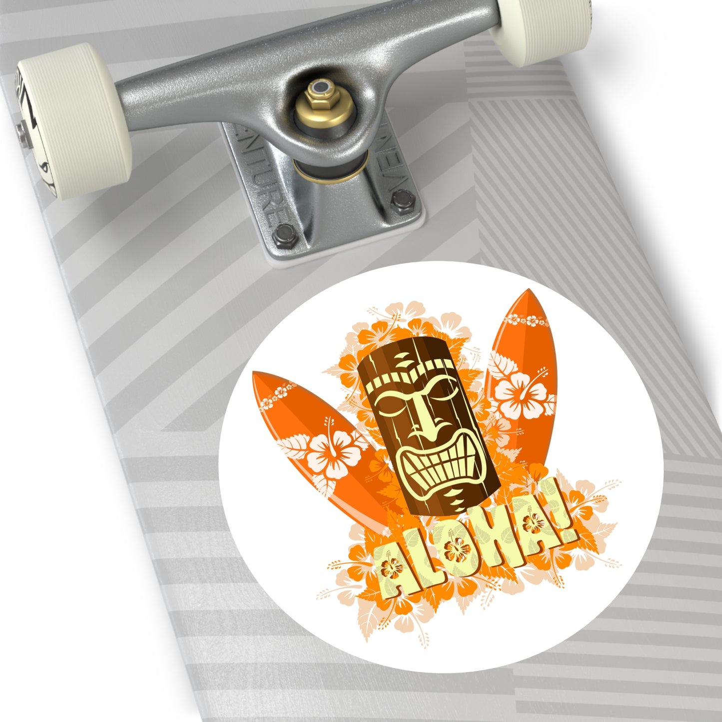 Aloha Tiki Vinyl Stickers - Tropical Surf Decor