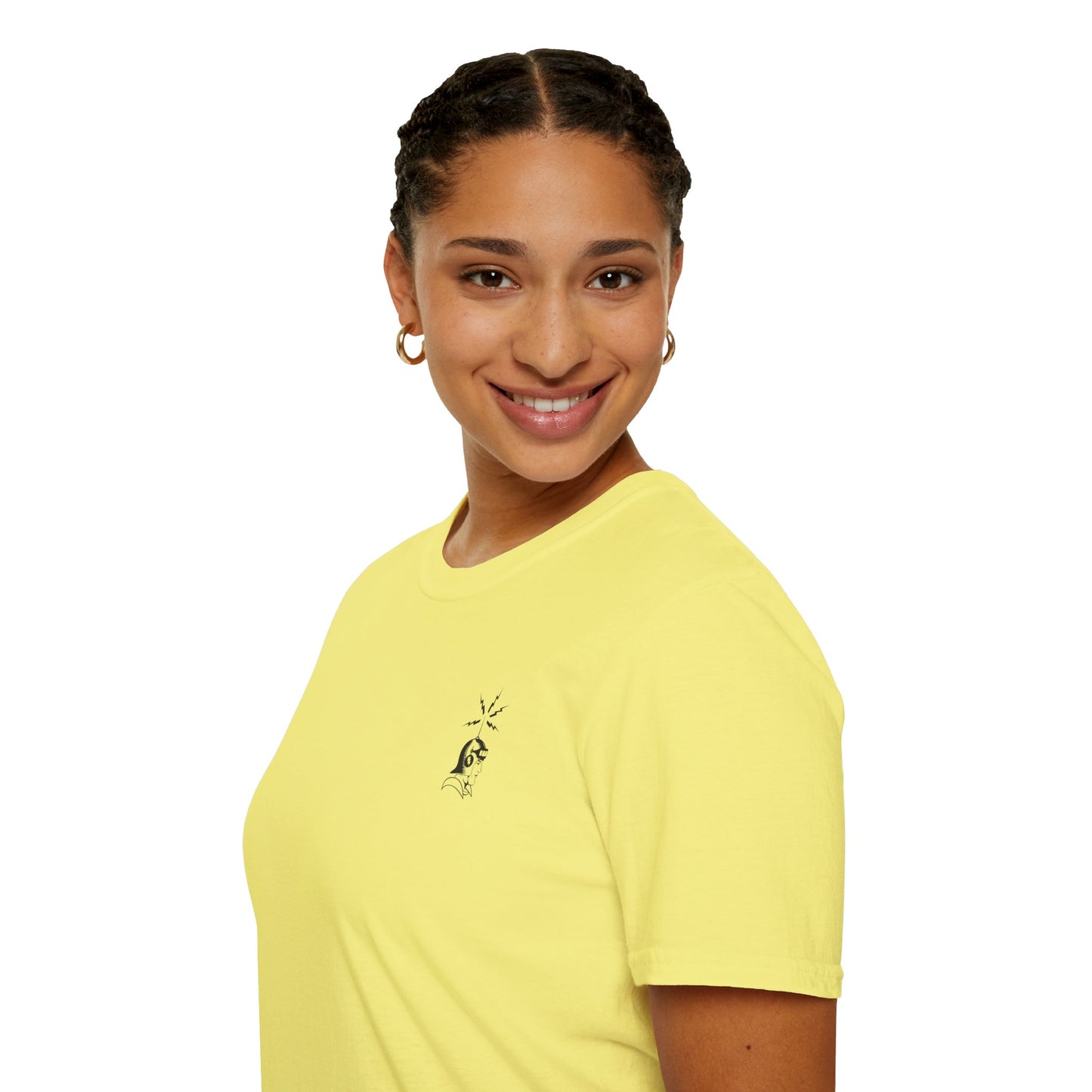 Cosmic Surfer Unisex Softstyle T-Shirt - Celestial Design for Surf Enthusiasts
