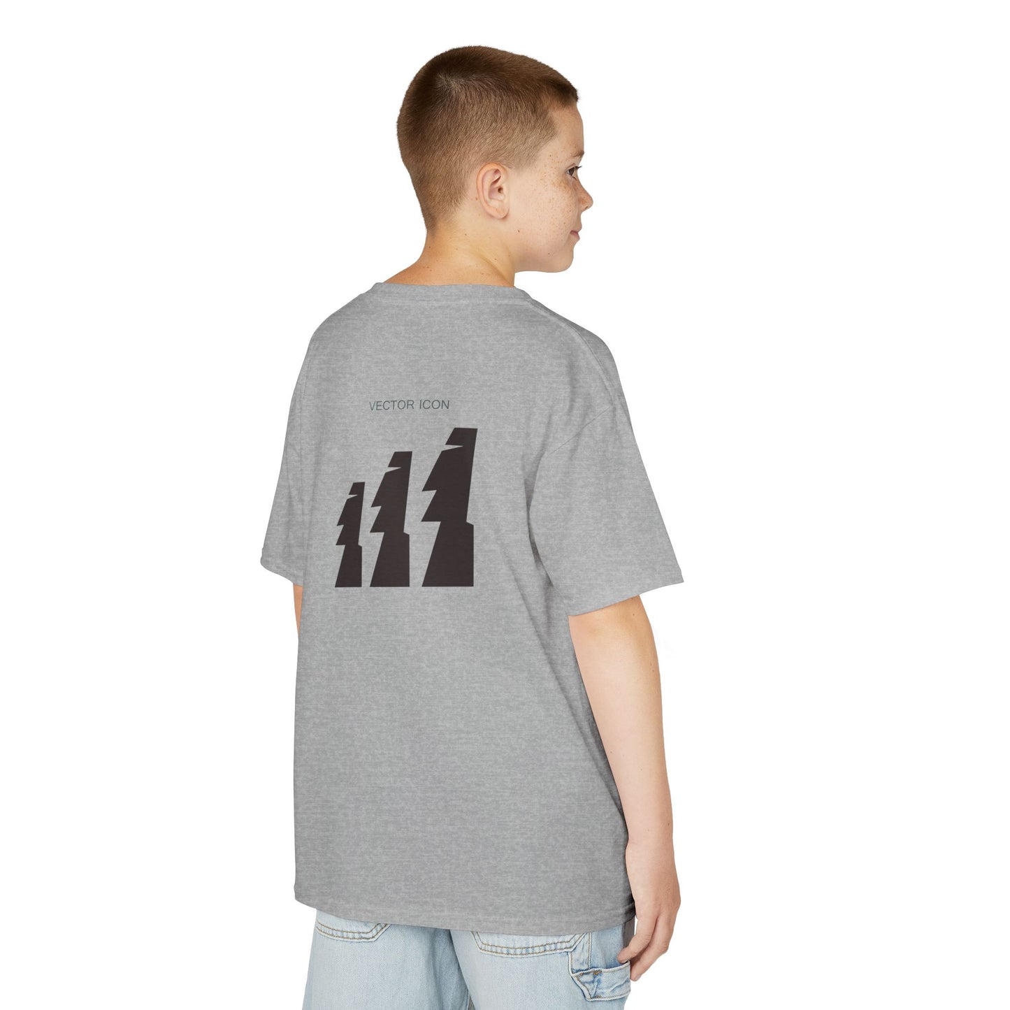Vector Icon Surf Style Kids Tee - Stylish Heavy Cotton T-Shirt for Boys and Girls