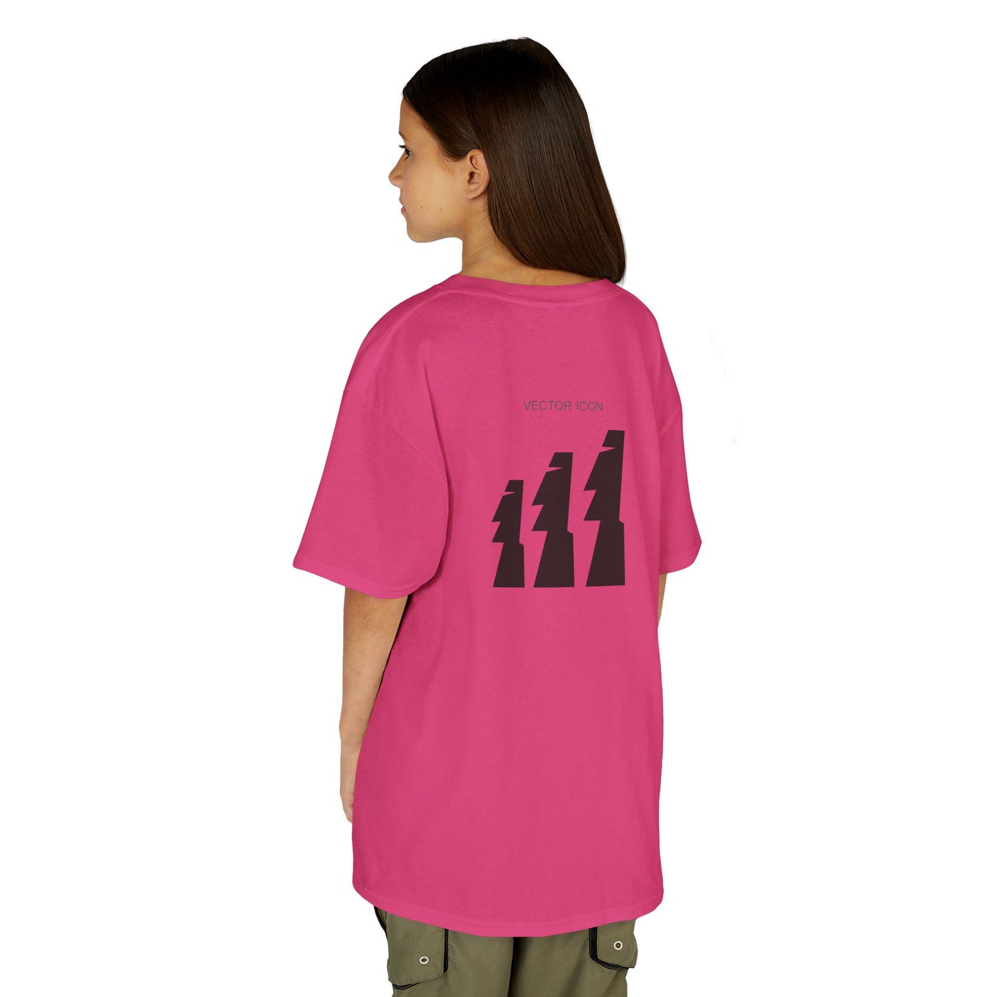 Vector Icon Surf Style Kids Tee - Stylish Heavy Cotton T-Shirt for Boys and Girls