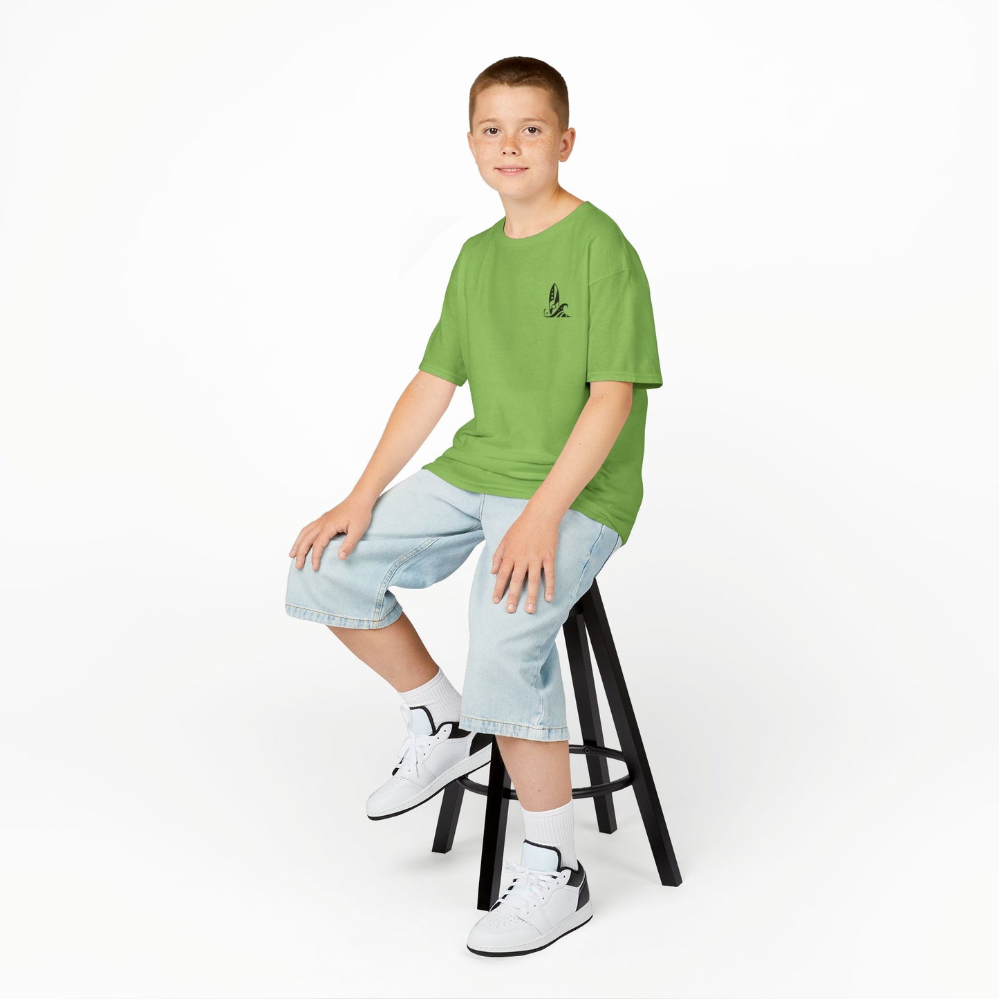 Vector Icon Surf Style Kids Tee - Stylish Heavy Cotton T-Shirt for Boys and Girls