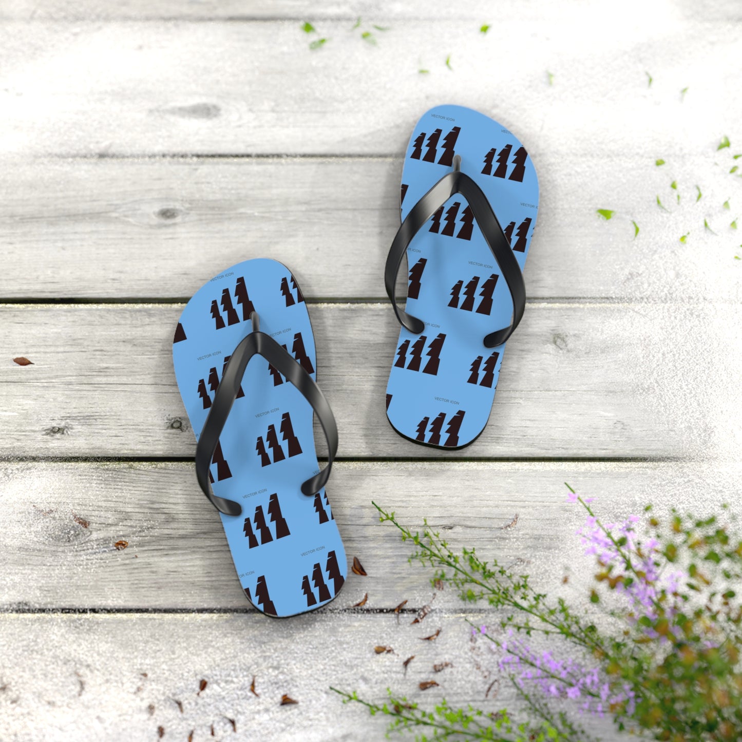 Vector Icon Flip Flops - Casual Surf Footwear for Beach Days & Vacations