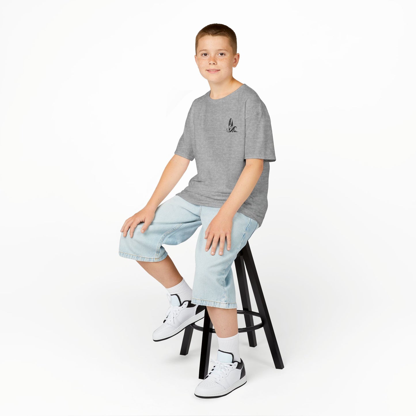 Vector Icon Surf Style Kids Tee - Stylish Heavy Cotton T-Shirt for Boys and Girls