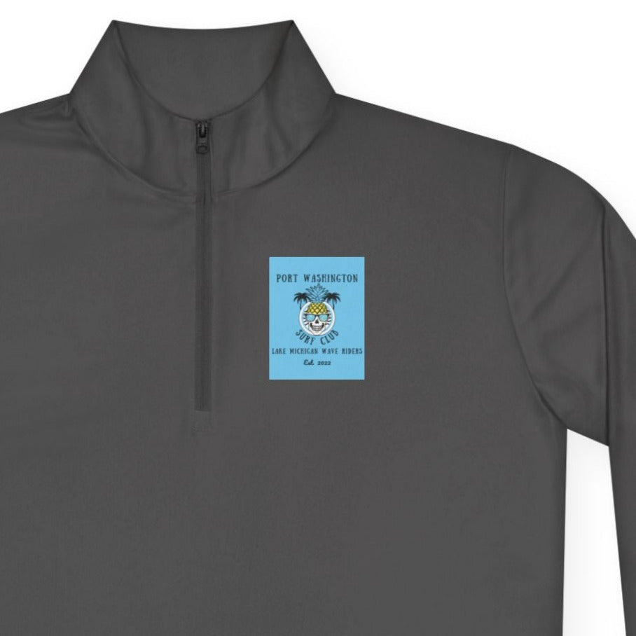 Port Washington Surf Club Unisex Quarter - Zip Pullover - GREAT LAKES ORIGINAL