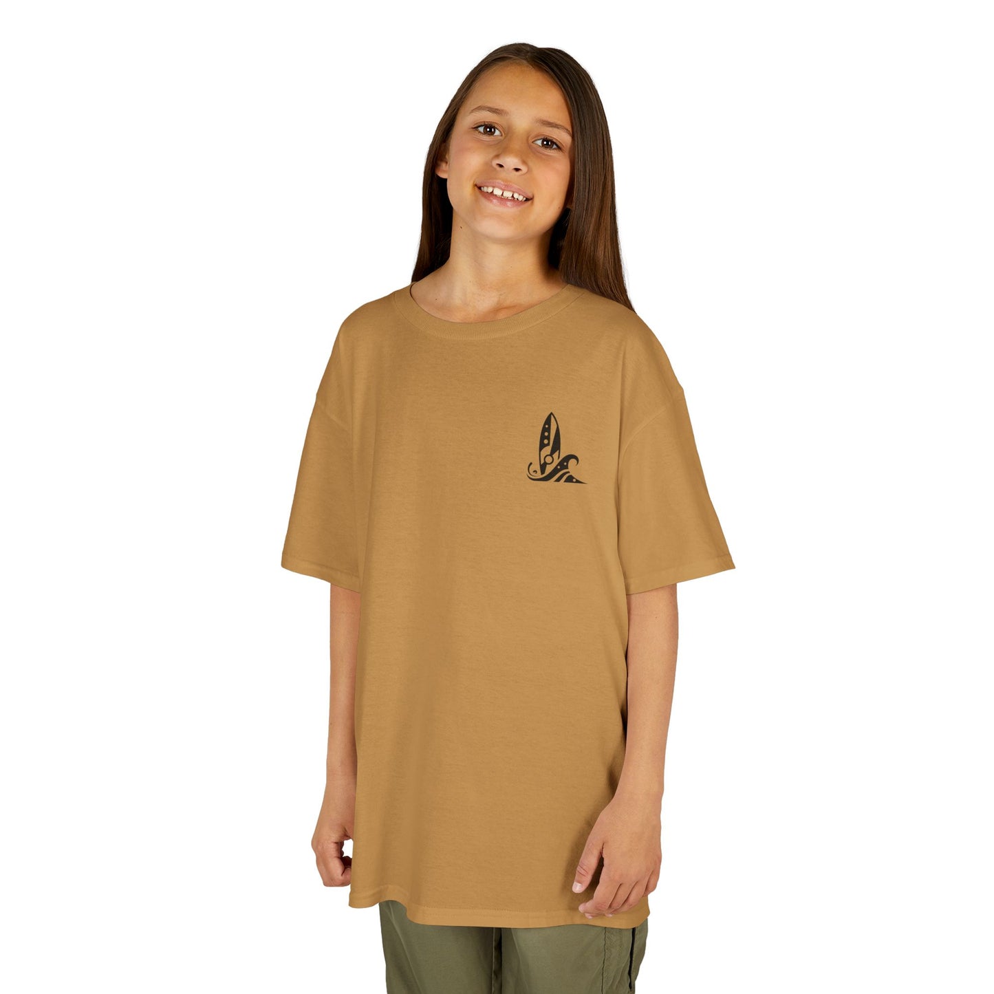 Vector Icon Surf Style Kids Tee - Stylish Heavy Cotton T-Shirt for Boys and Girls