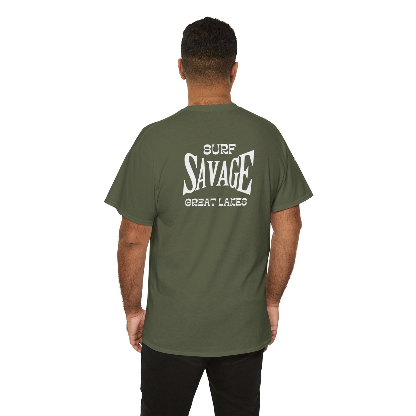 Surf Savage Unisex Heavy Cotton Tee - Great Lakes Surf Gear