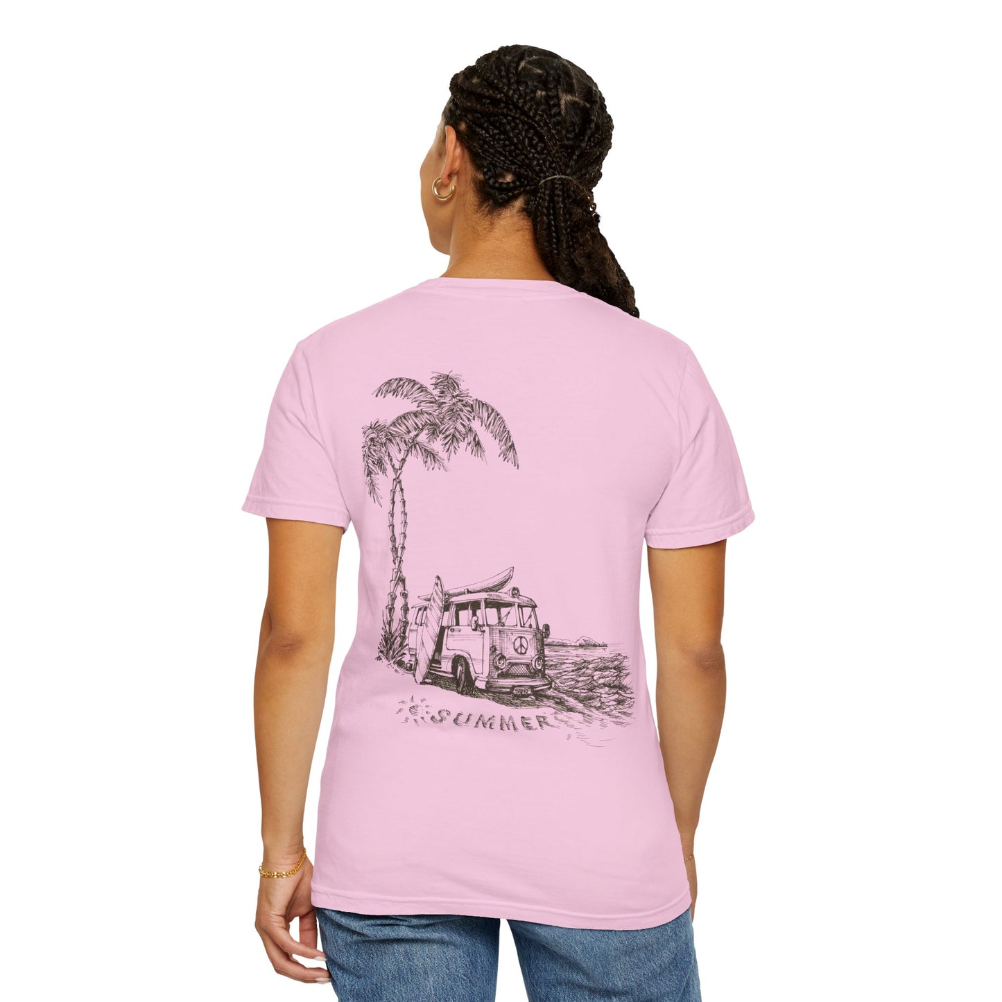 Vector Icon Surf Style Unisex Tshirt - Surf Bus Surf Graphic
