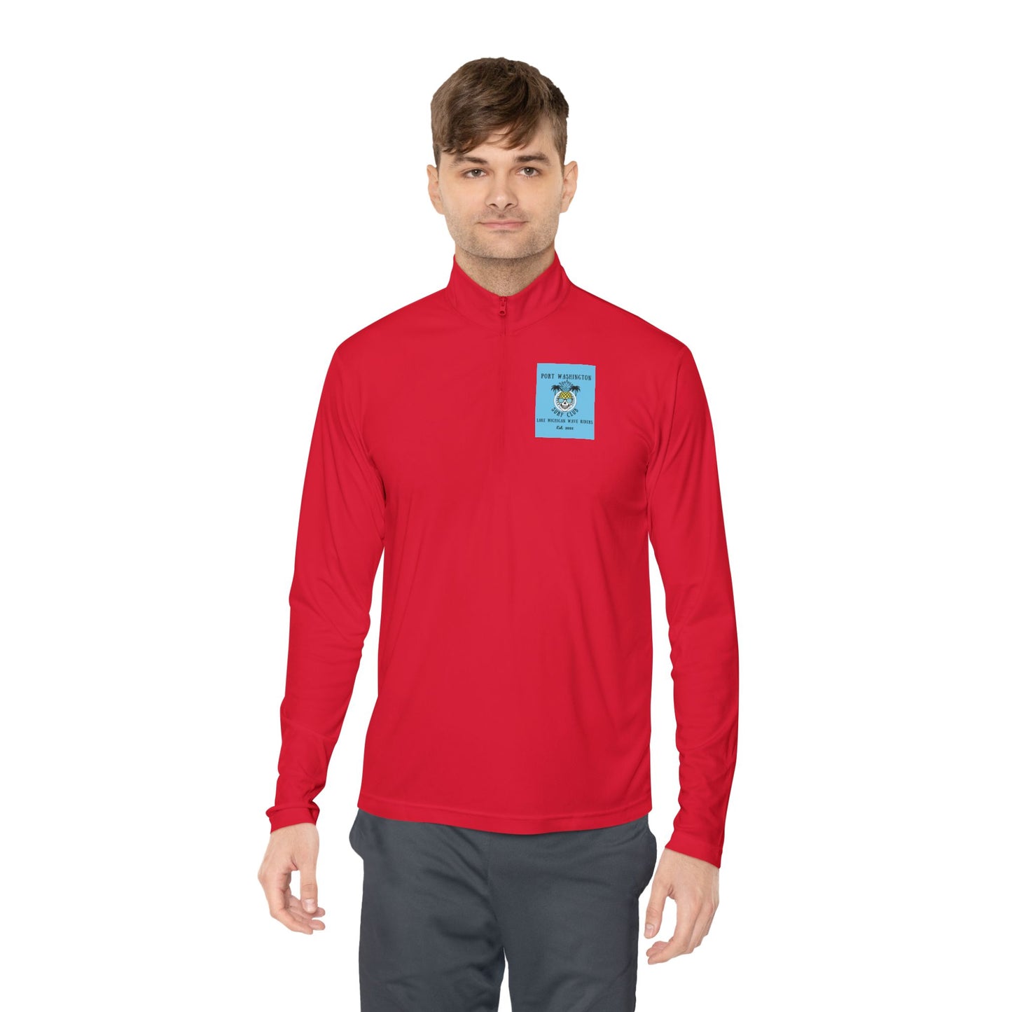 Port Washington Surf Club Unisex Quarter - Zip Pullover - GREAT LAKES ORIGINAL