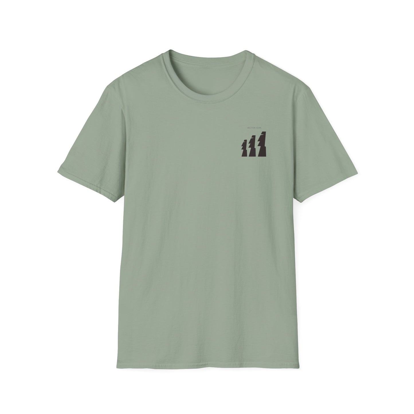 Vector Icon Surfing Unisex Softstyle T-Shirt - Casual Surf Fashion