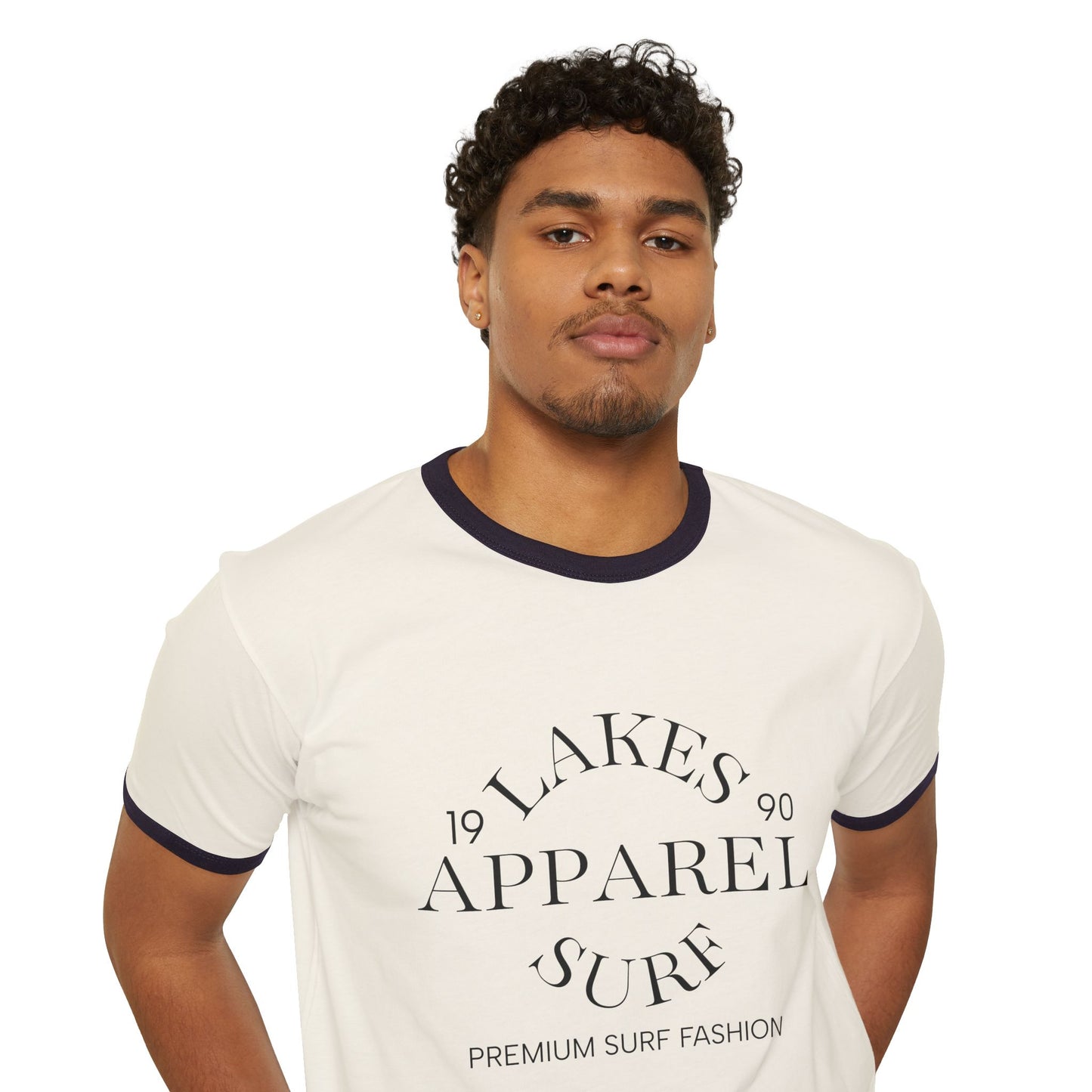Lakes Surf Apparel Unisex Cotton Ringer T-Shirt - Great Lakes Surf Fashion
