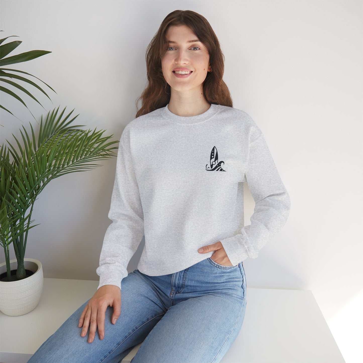 Vector Icon Surf Style Unisex Crewneck Sweatshirt - Surf Style Fashion