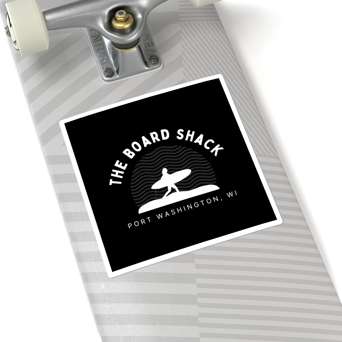 The Board Shack Skull Design Square Stickers