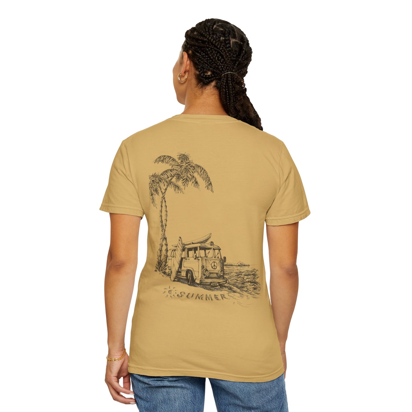 Vector Icon Surf Style Unisex Tshirt - Surf Bus Surf Graphic
