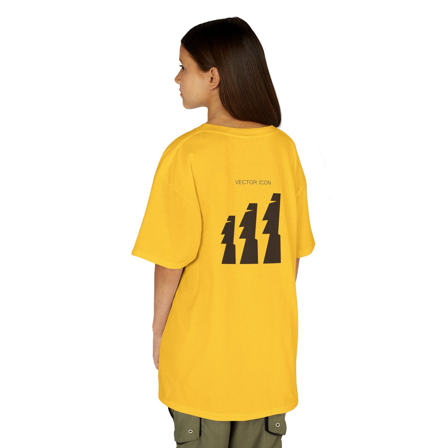 Vector Icon Surf Style Kids Tee - Stylish Heavy Cotton T-Shirt for Boys and Girls