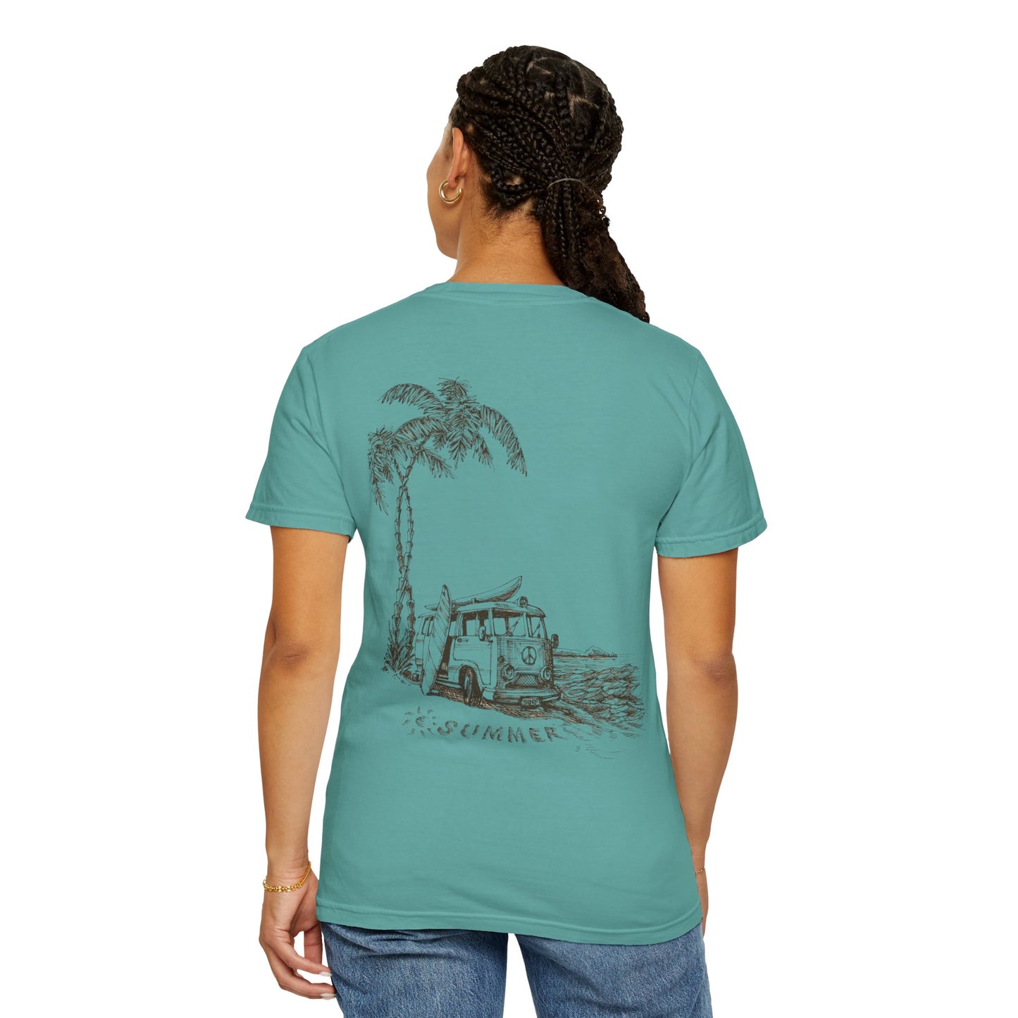 Vector Icon Surf Style Unisex Tshirt - Surf Bus Surf Graphic