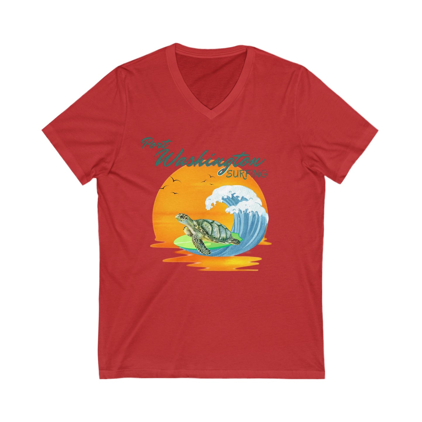 Port Washington Surfing Women's V-neck T-shirt