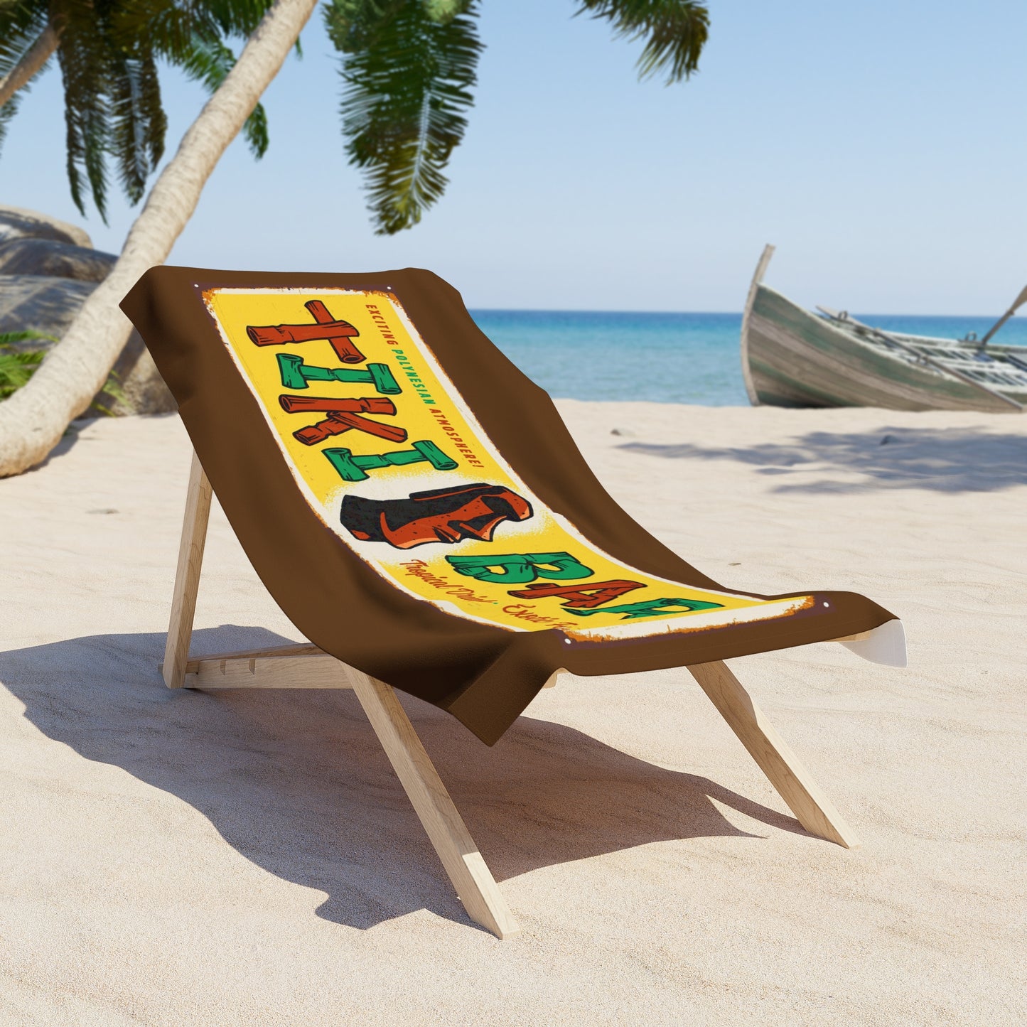 Tiki Bar Beach Towel - Tropical Vibes for Summer Fun