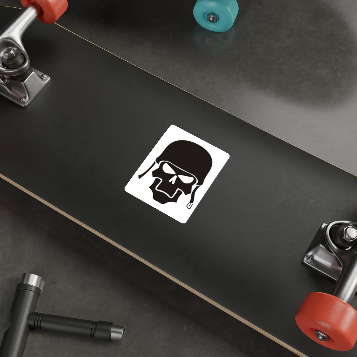 Bold Skull Die-Cut Stickers - Edgy Design for Laptop & Skateboard