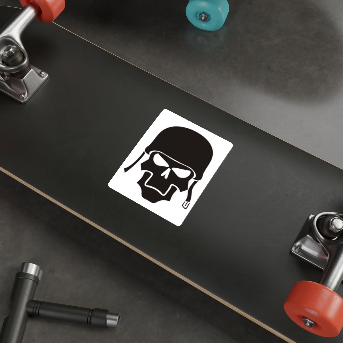 Bold Skull Die-Cut Stickers - Edgy Design for Laptop & Skateboard