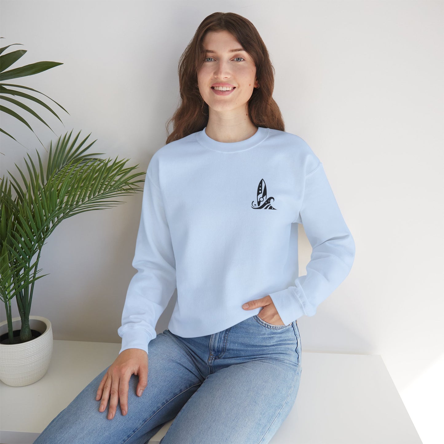 Vector Icon Surf Style Unisex Crewneck Sweatshirt - Surf Style Fashion
