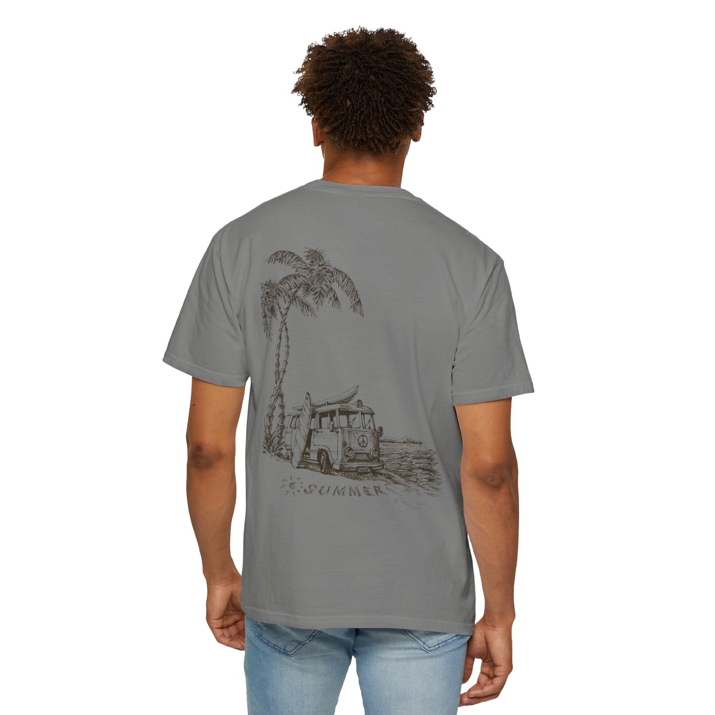 Vector Icon Surf Style Unisex Tshirt - Surf Bus Surf Graphic