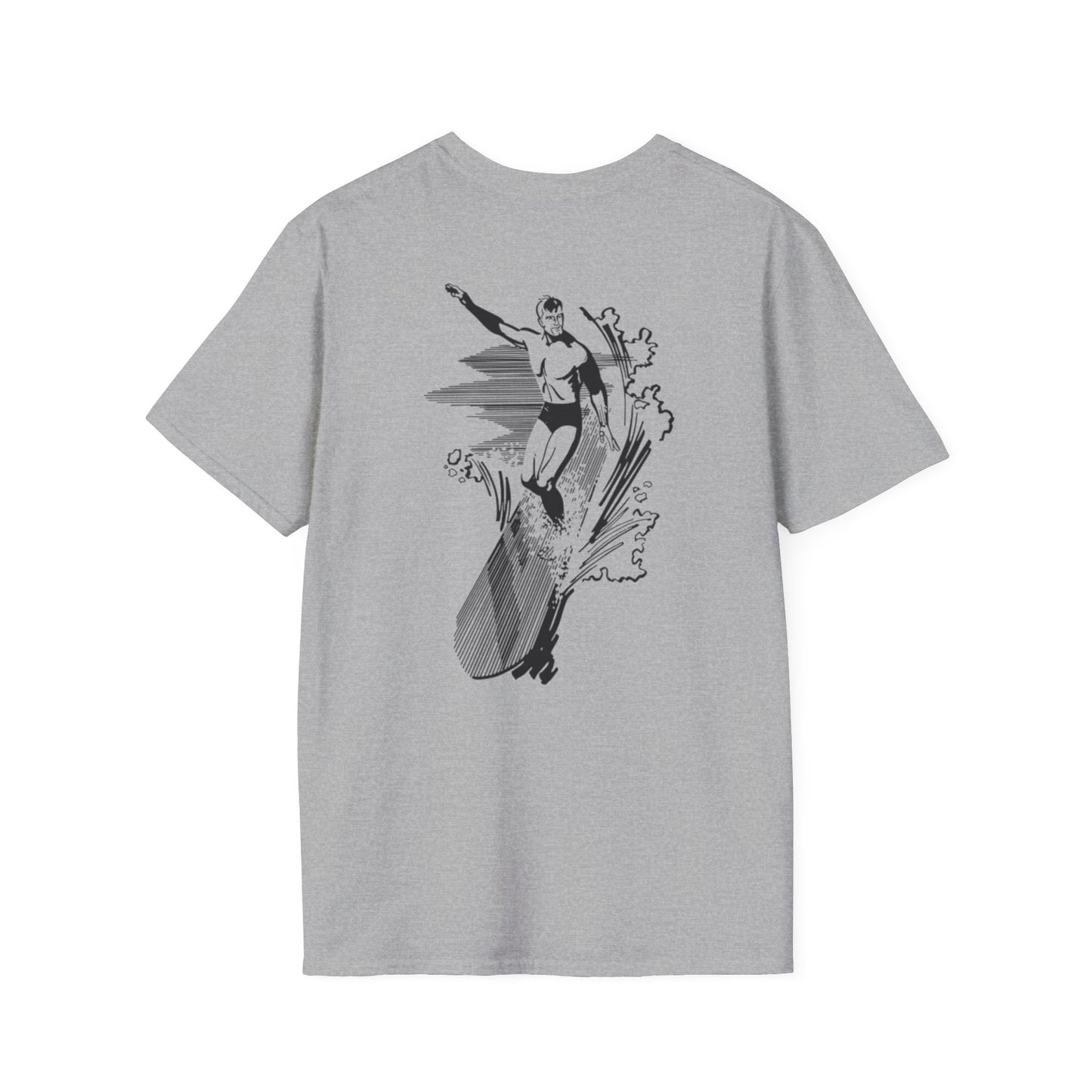 Vector Icon Surfing Unisex Softstyle T-Shirt - Casual Surf Fashion