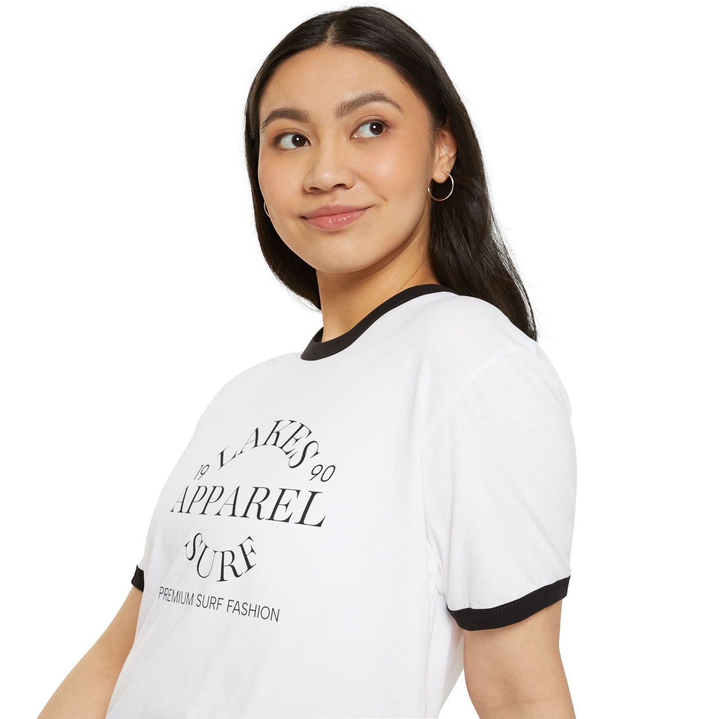 Lakes Surf Apparel Unisex Cotton Ringer T-Shirt - Great Lakes Surf Fashion