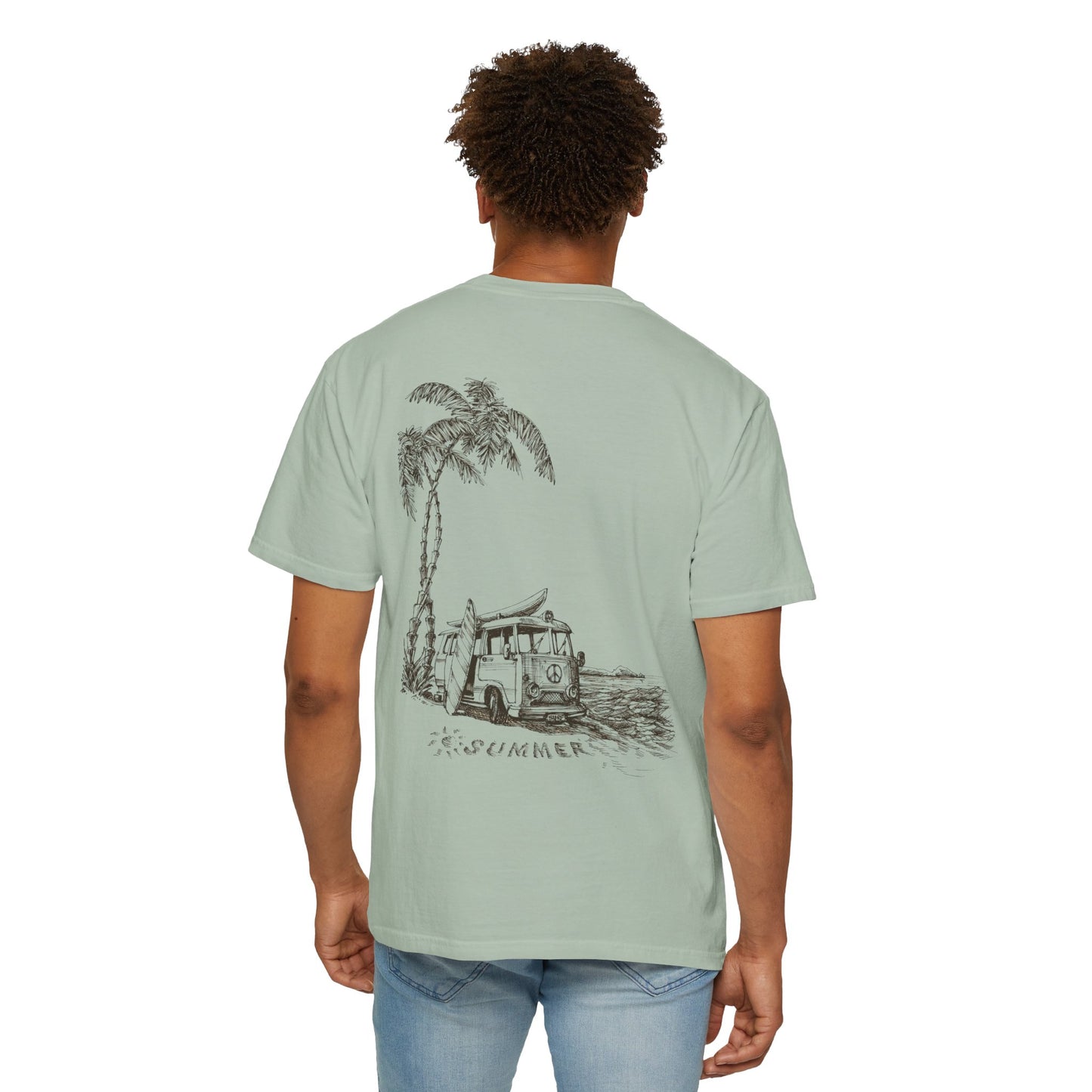 Vector Icon Surf Style Unisex Tshirt - Surf Bus Surf Graphic