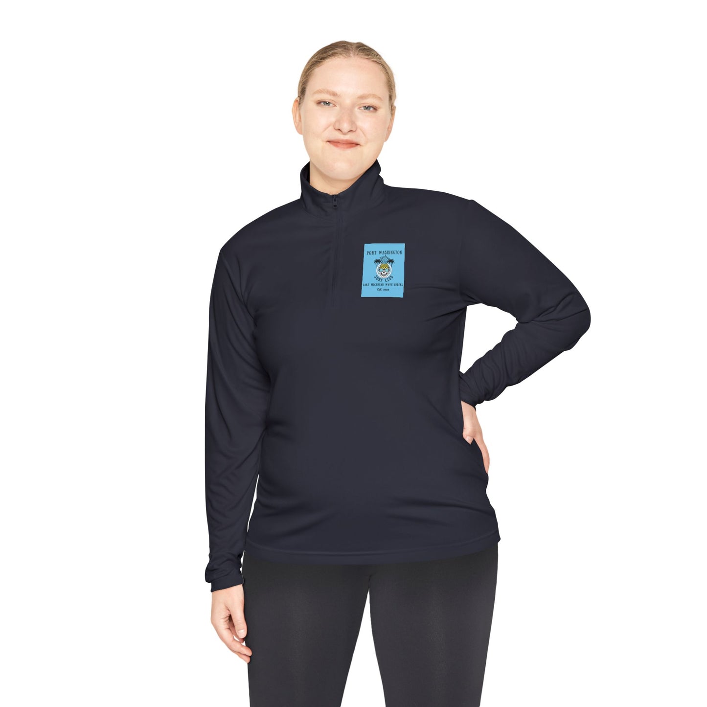 Port Washington Surf Club Unisex Quarter - Zip Pullover - GREAT LAKES ORIGINAL