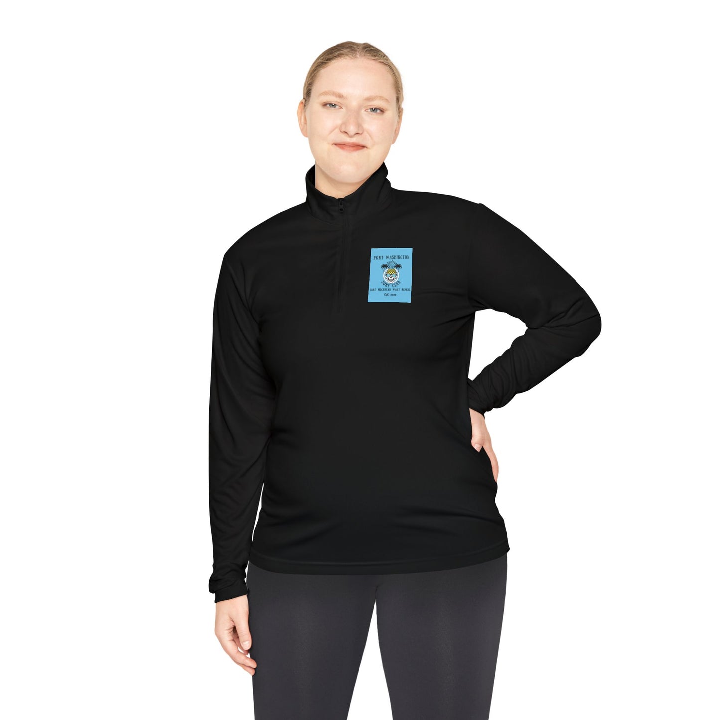 Port Washington Surf Club Unisex Quarter - Zip Pullover - GREAT LAKES ORIGINAL