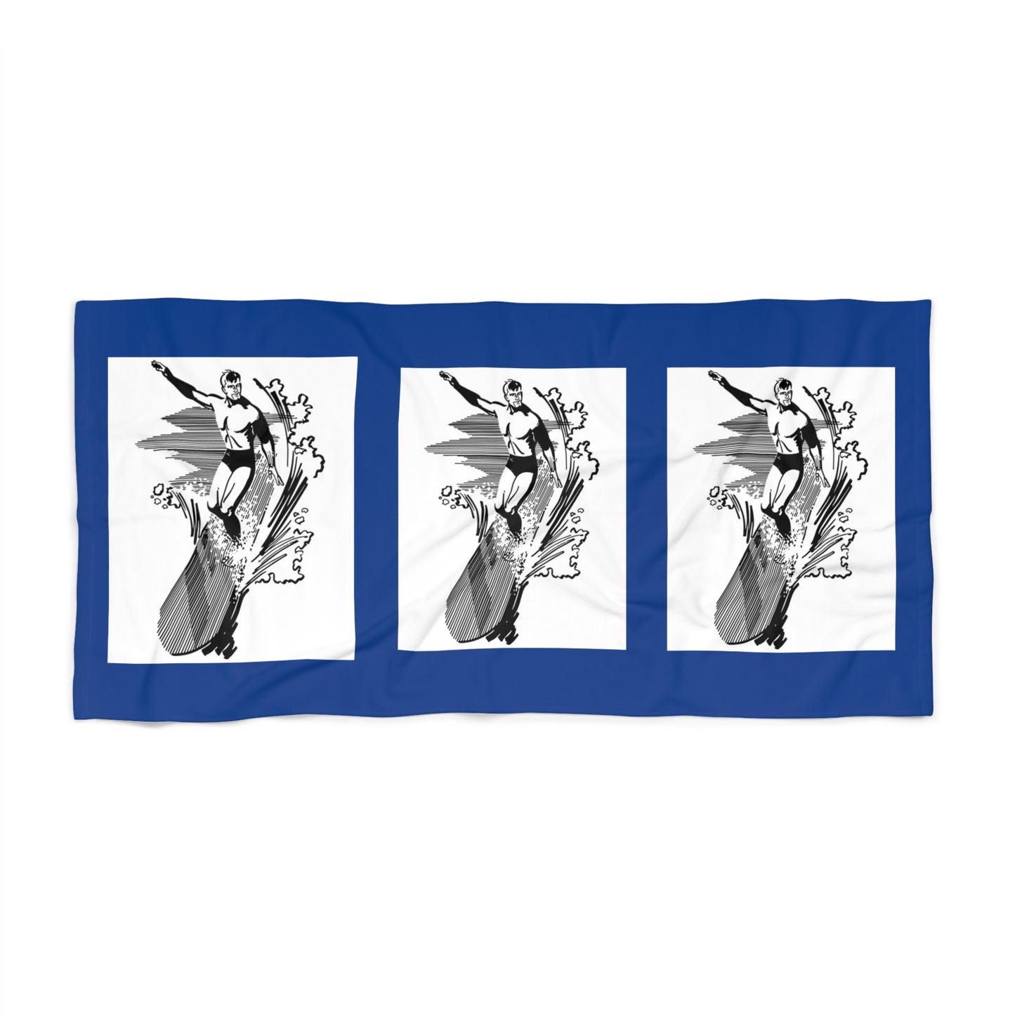 Vintage Surf Design Beach Towel - Surfing Design for Summer Fun