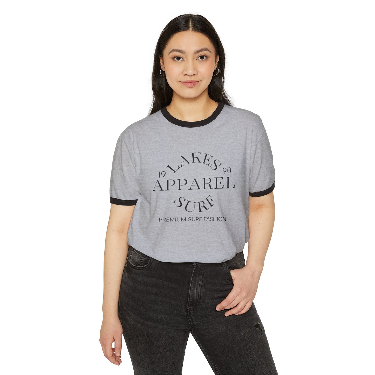 Lakes Surf Apparel Unisex Cotton Ringer T-Shirt - Great Lakes Surf Fashion
