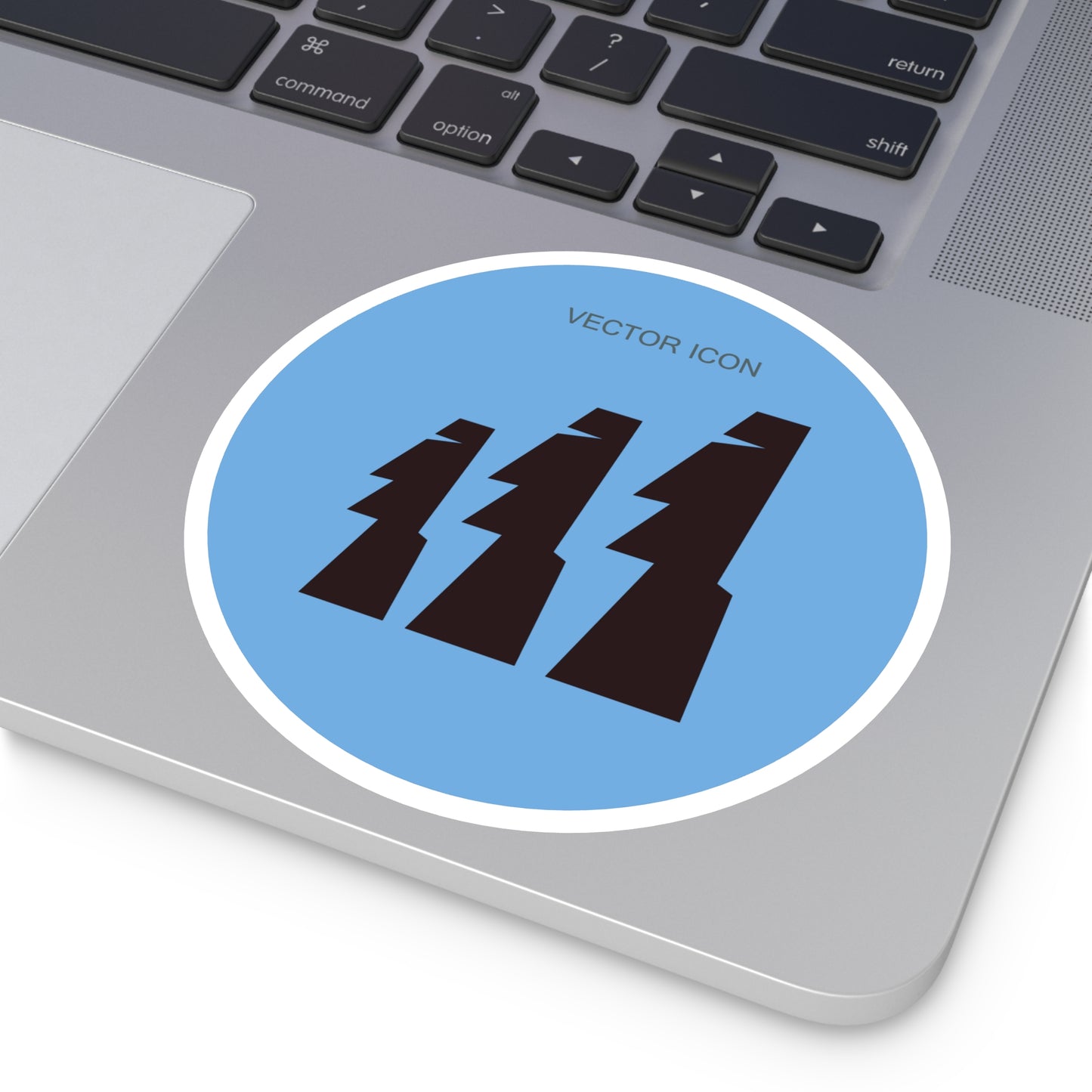 Vector Icon Round Stickers - Stylish Surf Decor