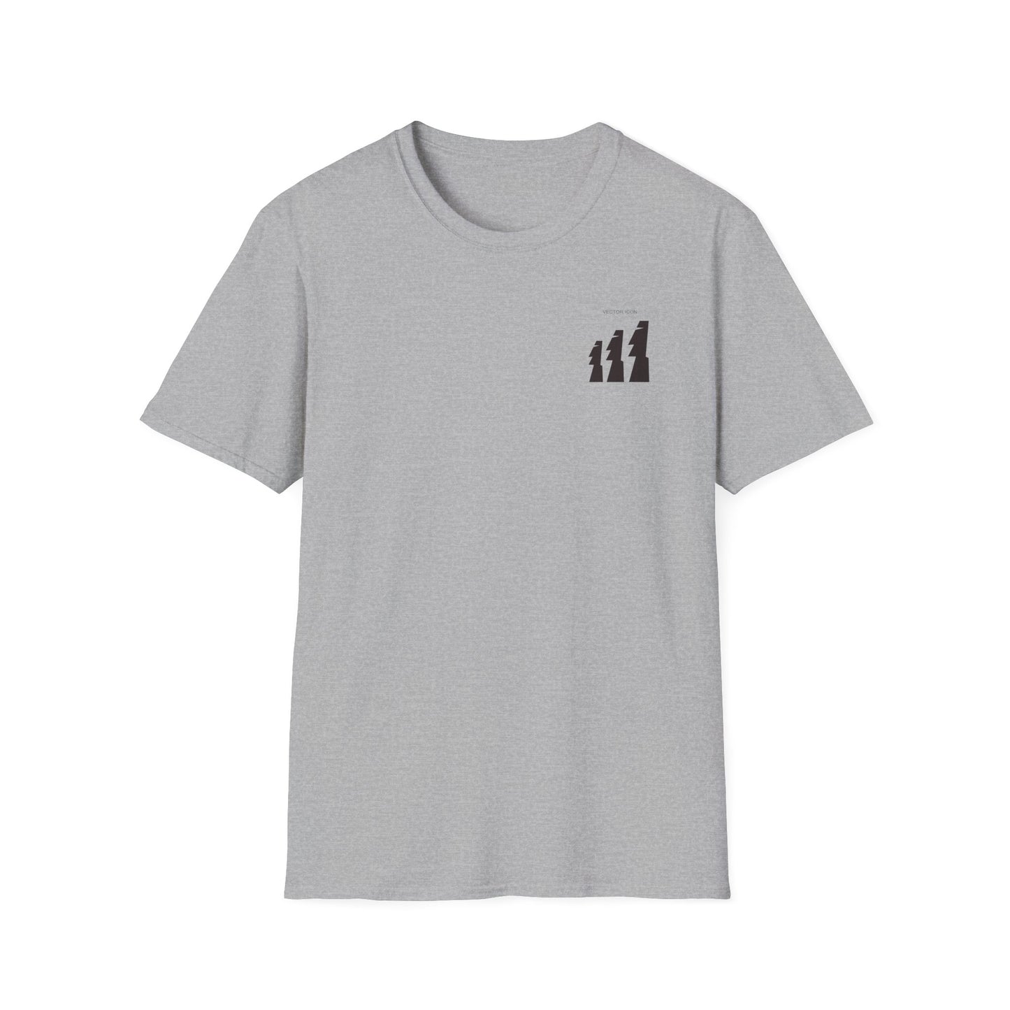 Vector Icon Surfing Unisex Softstyle T-Shirt - Casual Surf Fashion