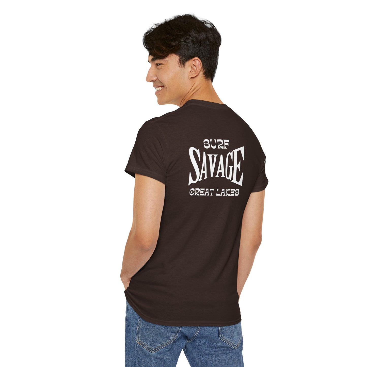 Surf Savage Unisex Heavy Cotton Tee - Great Lakes Surf Gear