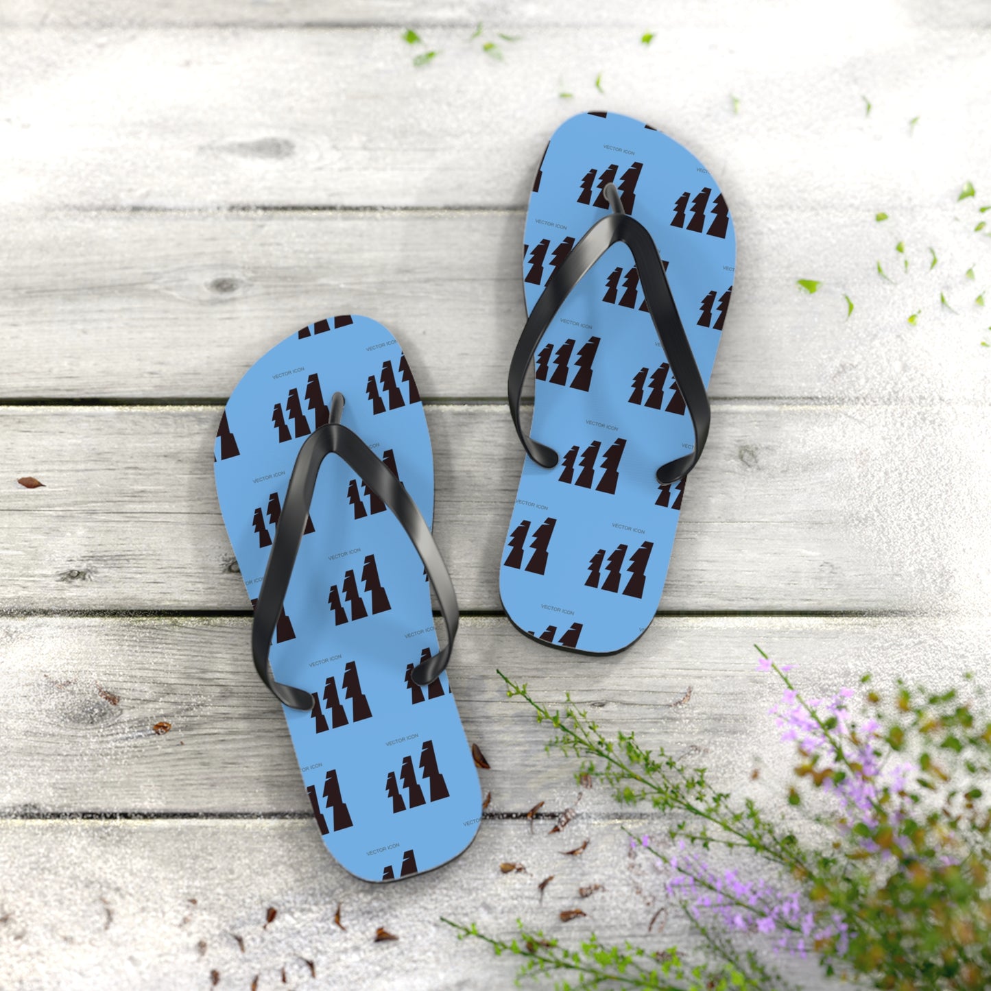 Vector Icon Flip Flops - Casual Surf Footwear for Beach Days & Vacations