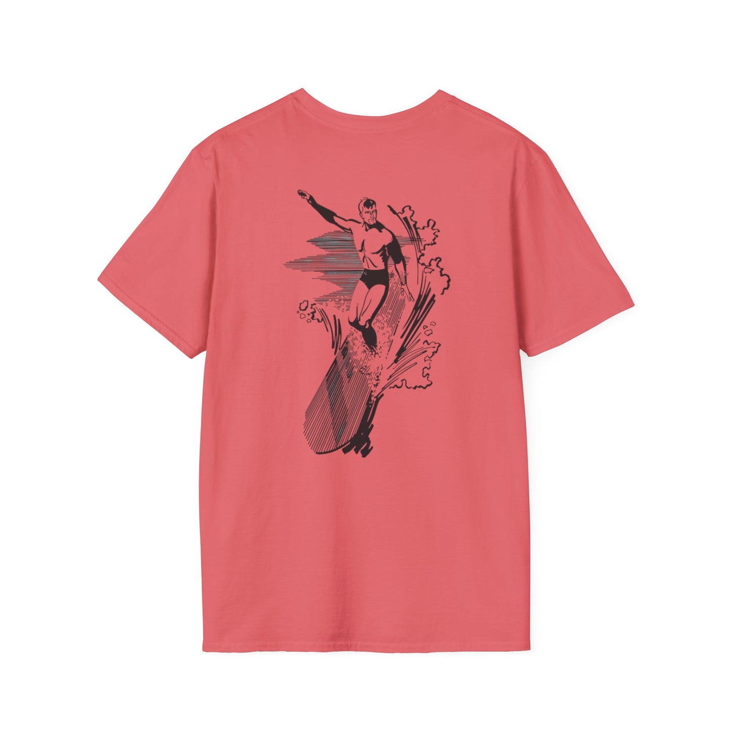 Vector Icon Surfing Unisex Softstyle T-Shirt - Casual Surf Fashion