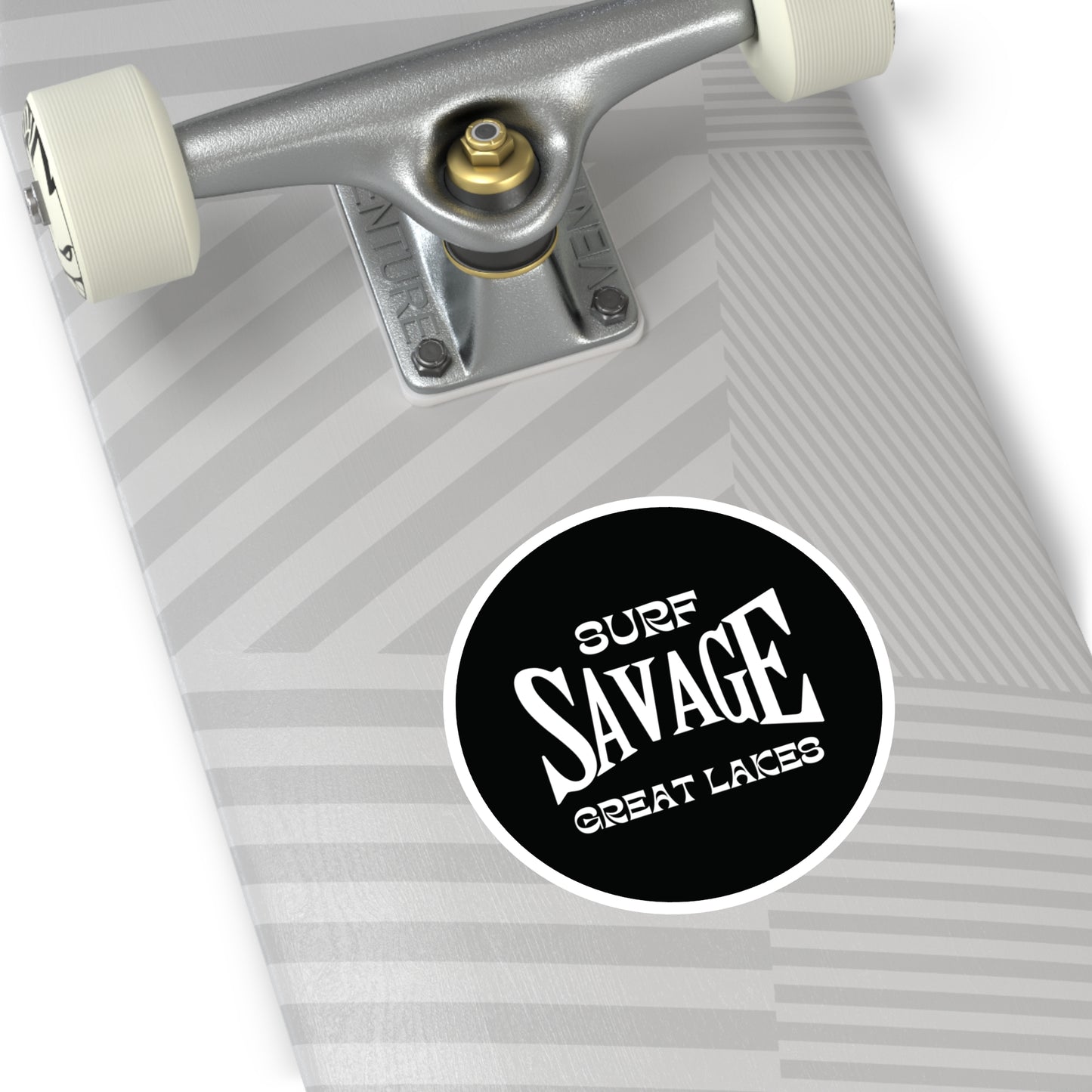 Surf Savage Great Lakes Round Stickers - Trendy Indoor/Outdoor Decals