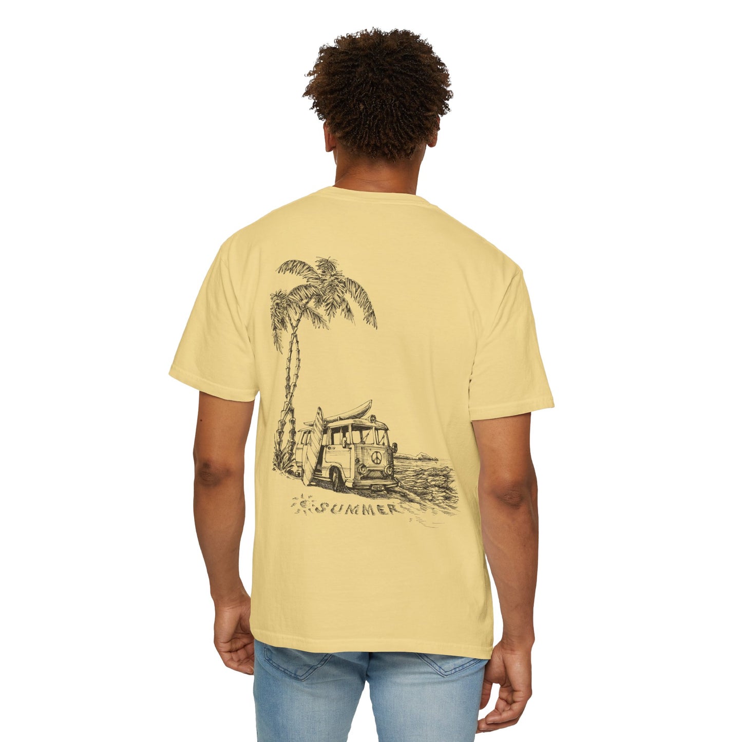 Vector Icon Surf Style Unisex Tshirt - Surf Bus Surf Graphic