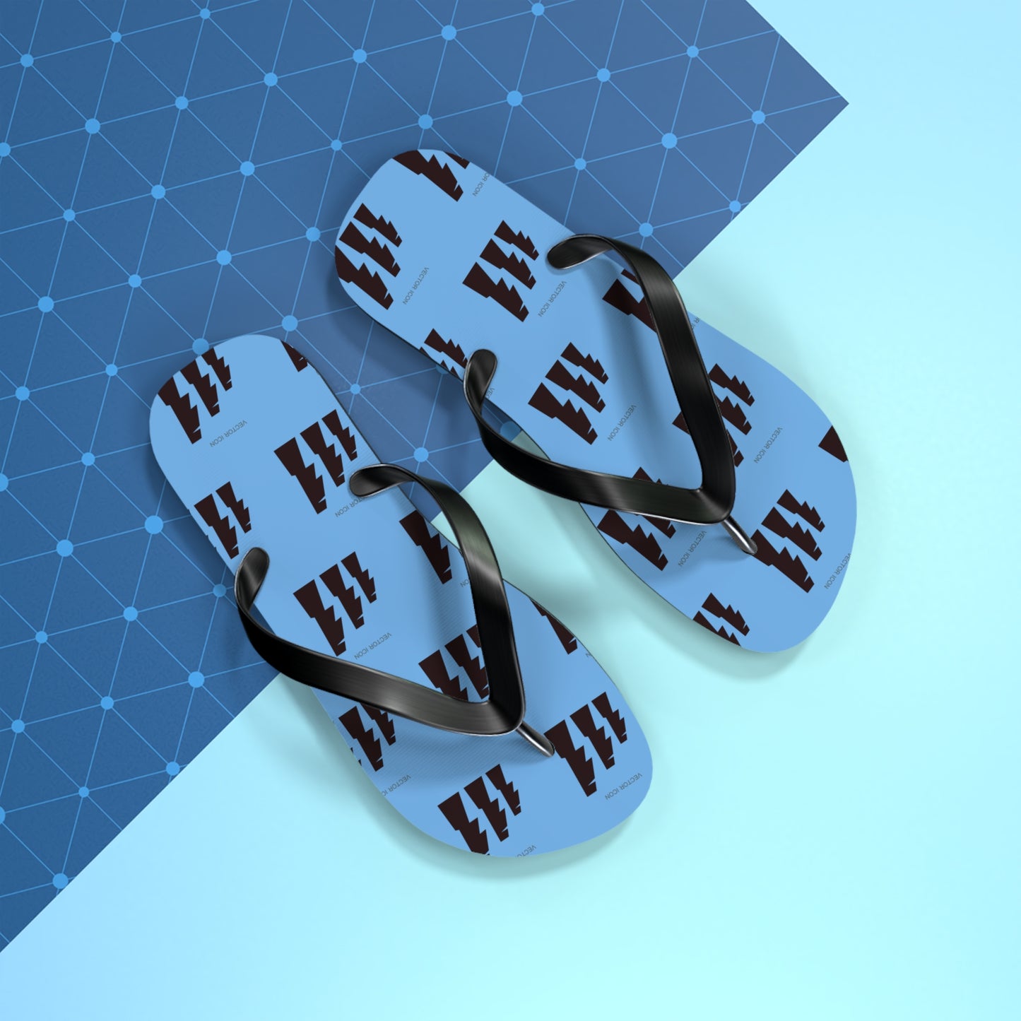 Vector Icon Flip Flops - Casual Surf Footwear for Beach Days & Vacations