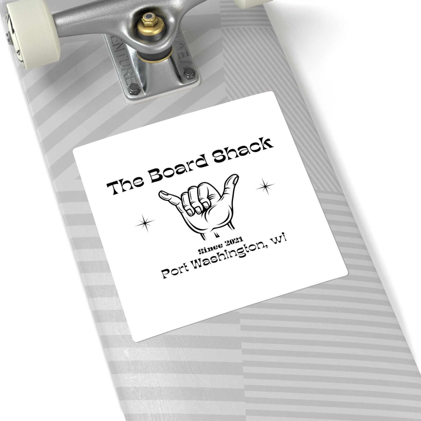 The Board Shack "Shaka" Square Stickers
