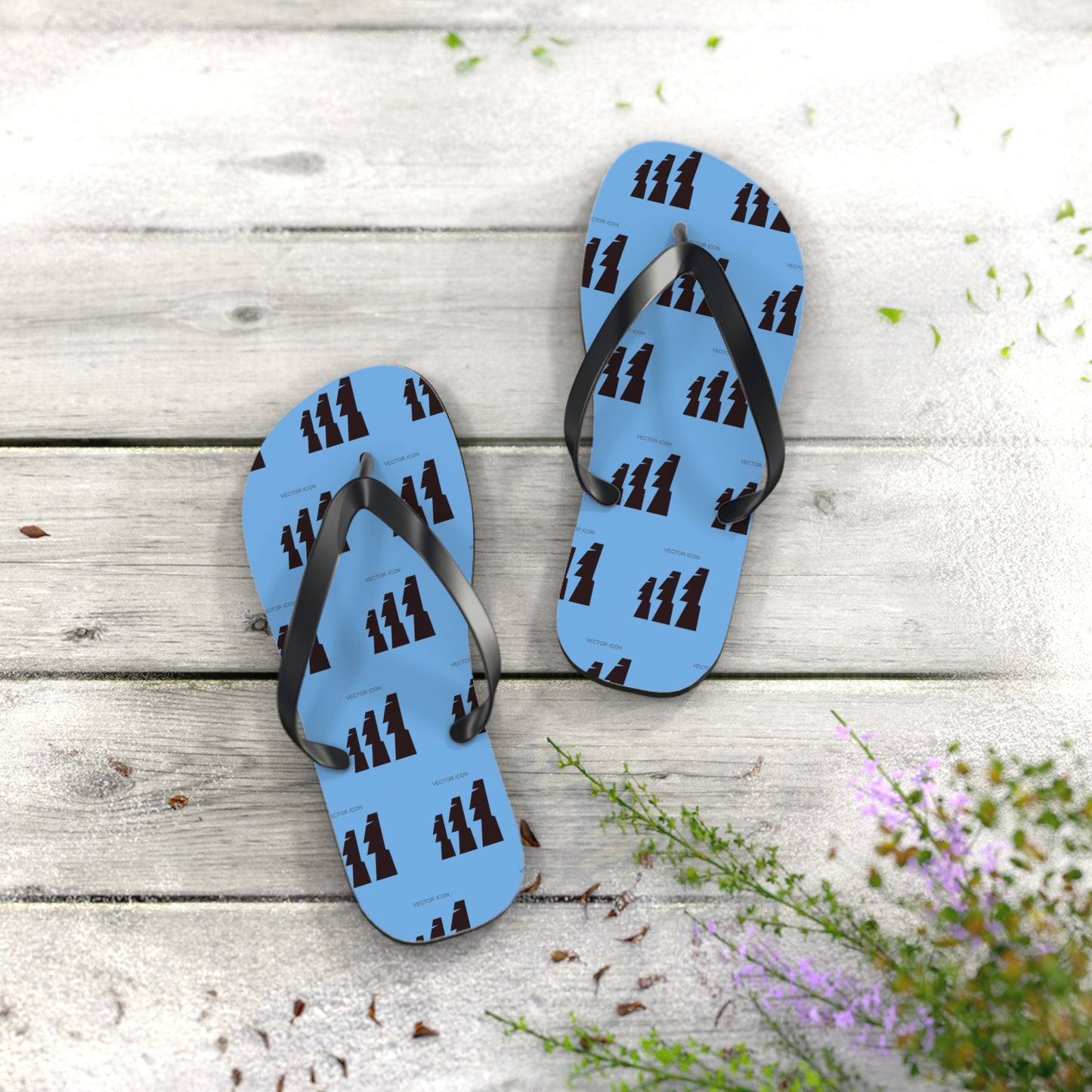 Vector Icon Flip Flops - Casual Surf Footwear for Beach Days & Vacations