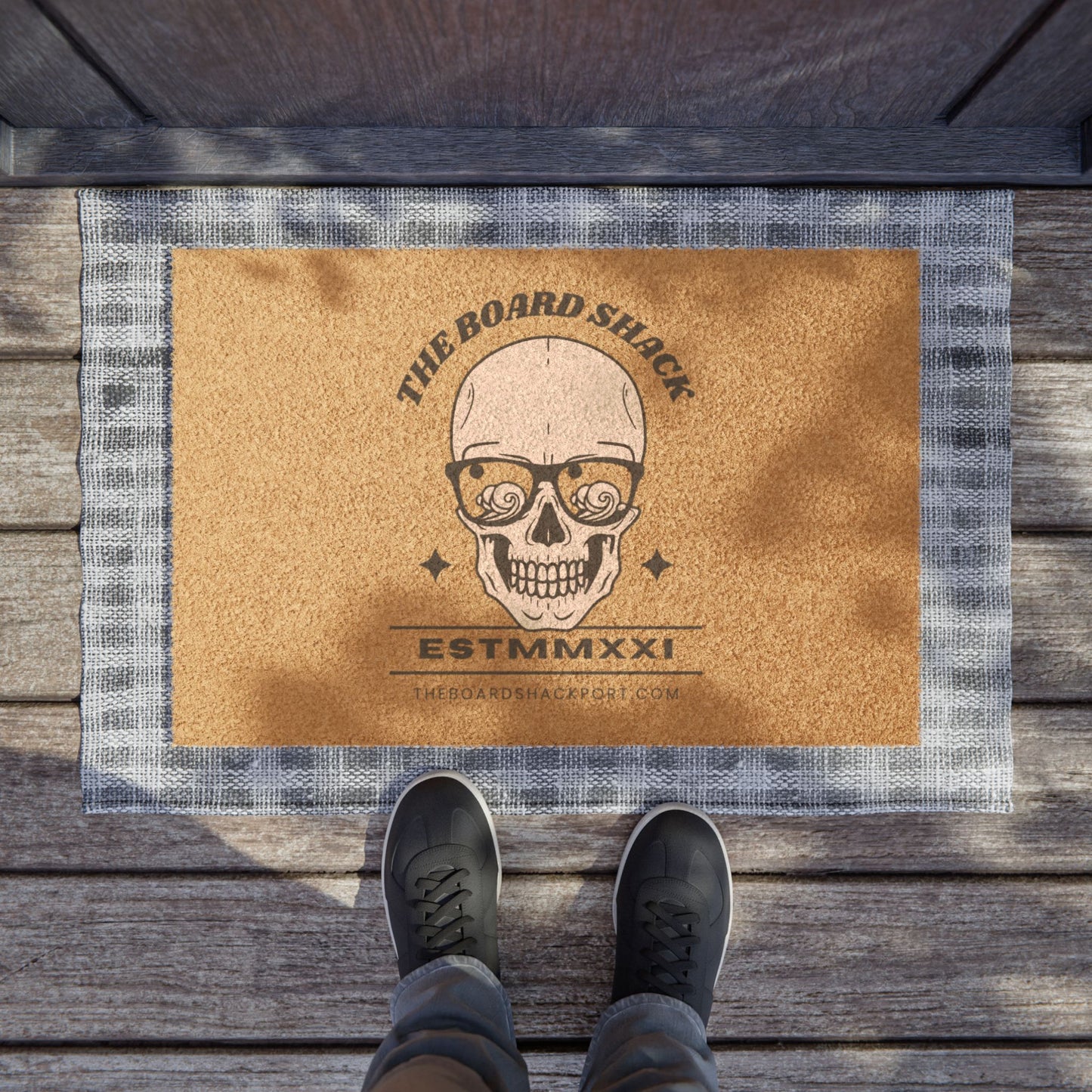 The Board Shack Skull Design Eco - Friendly Doormat - Great Lakes Surf Decor